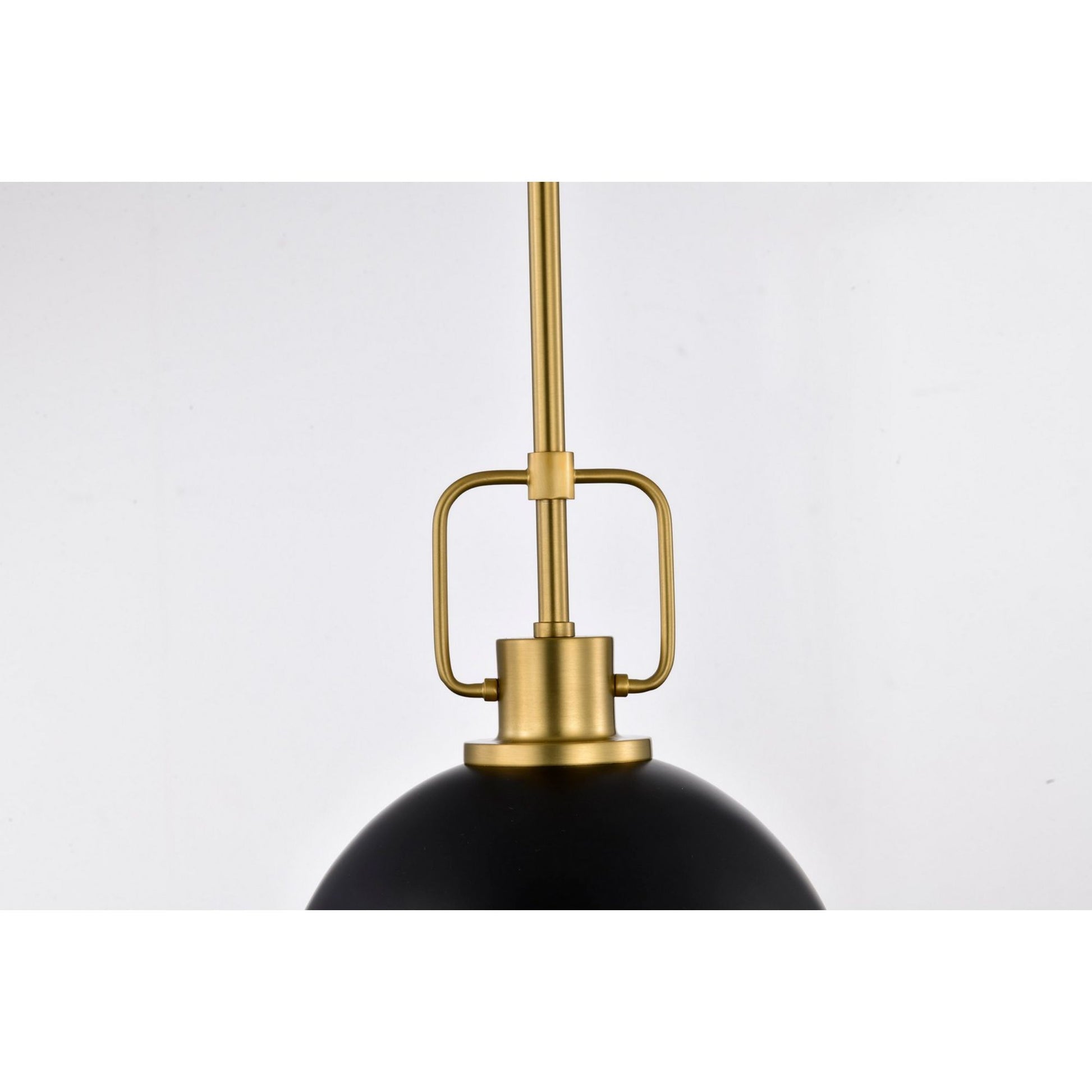 Everton 10" Pendant, Matte Black and Vintage Brass Finish - Bees Lighting