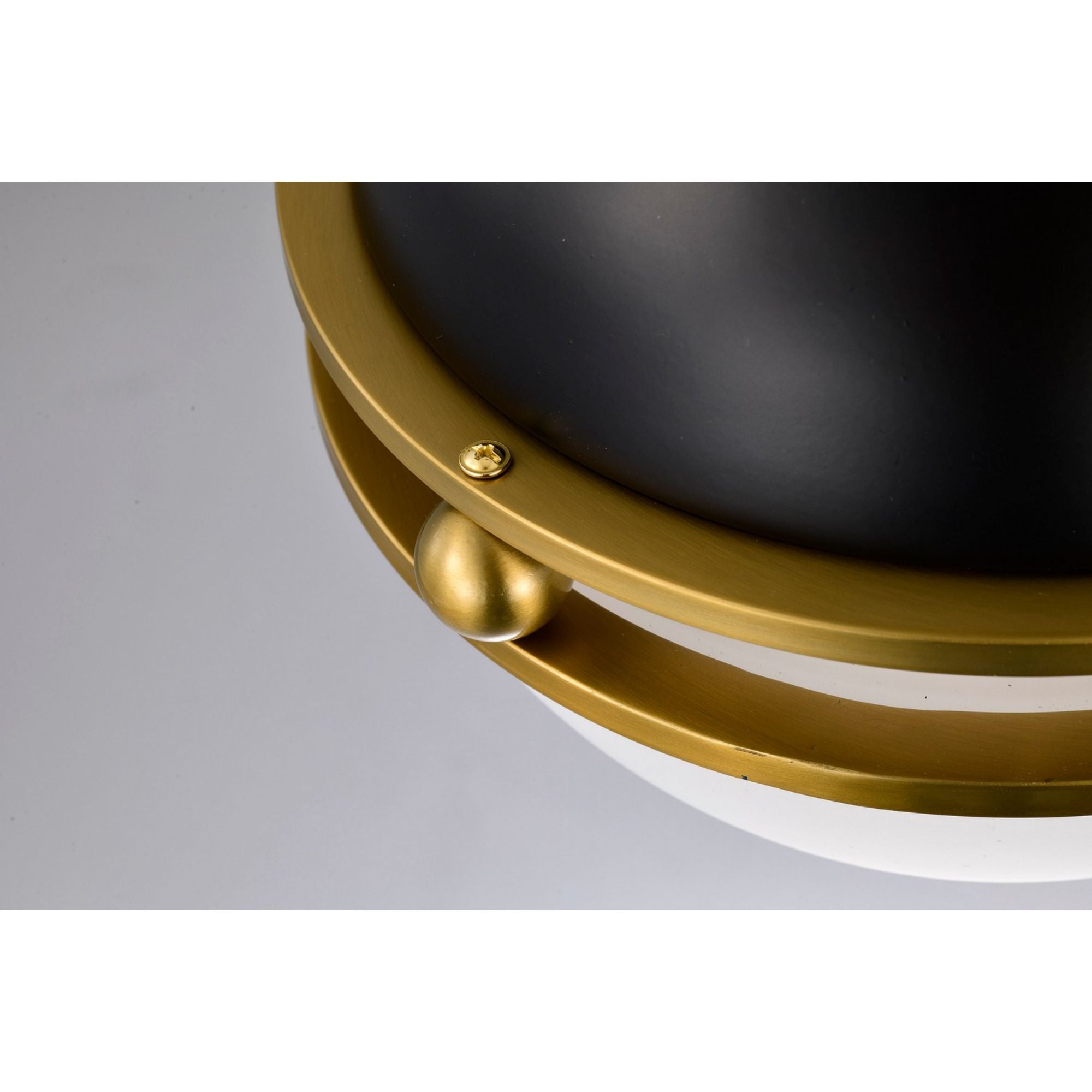 Everton 10" Pendant, Matte Black and Vintage Brass Finish - Bees Lighting