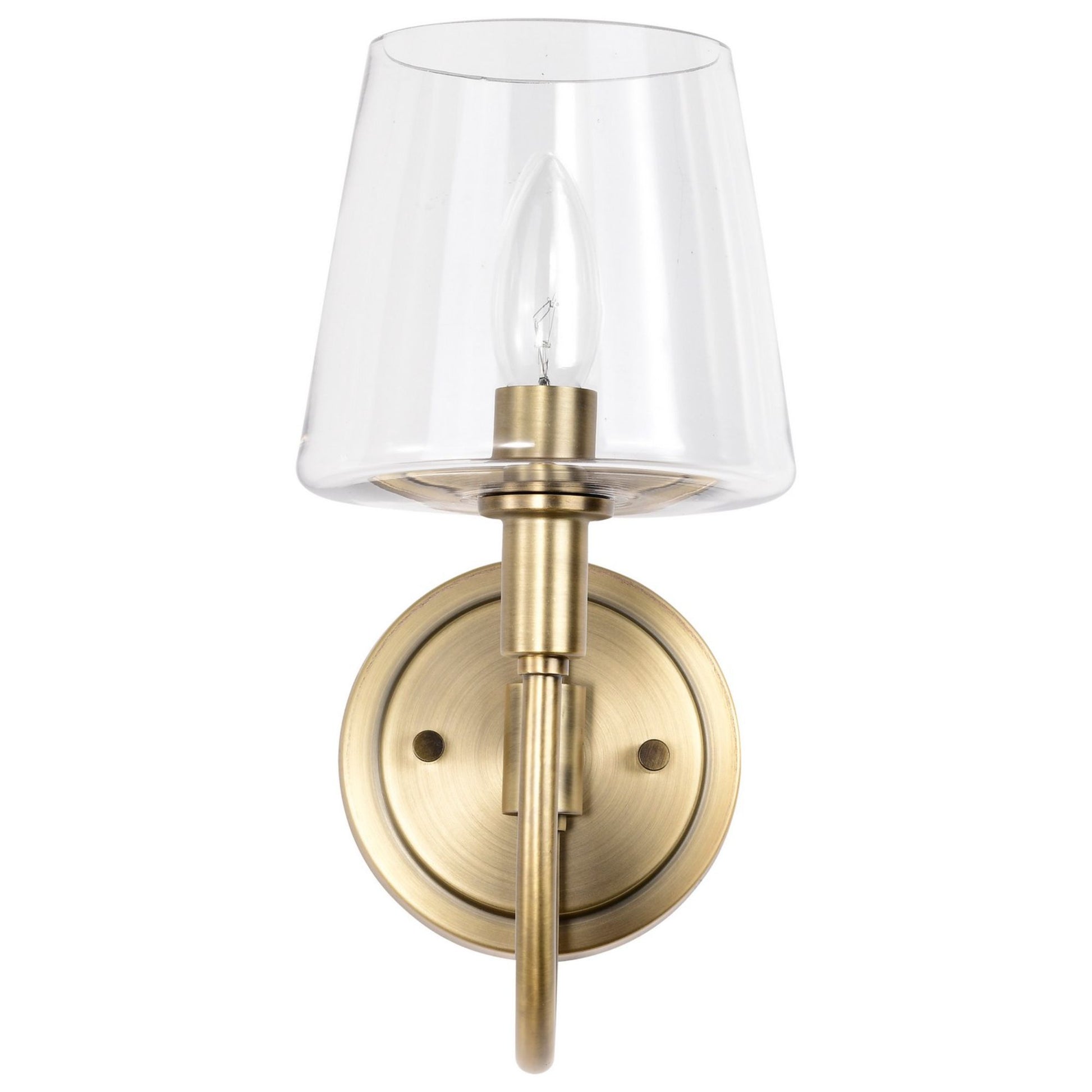 Brookside 12" Wall Sconce, Vintage Brass Finish - Bees Lighting