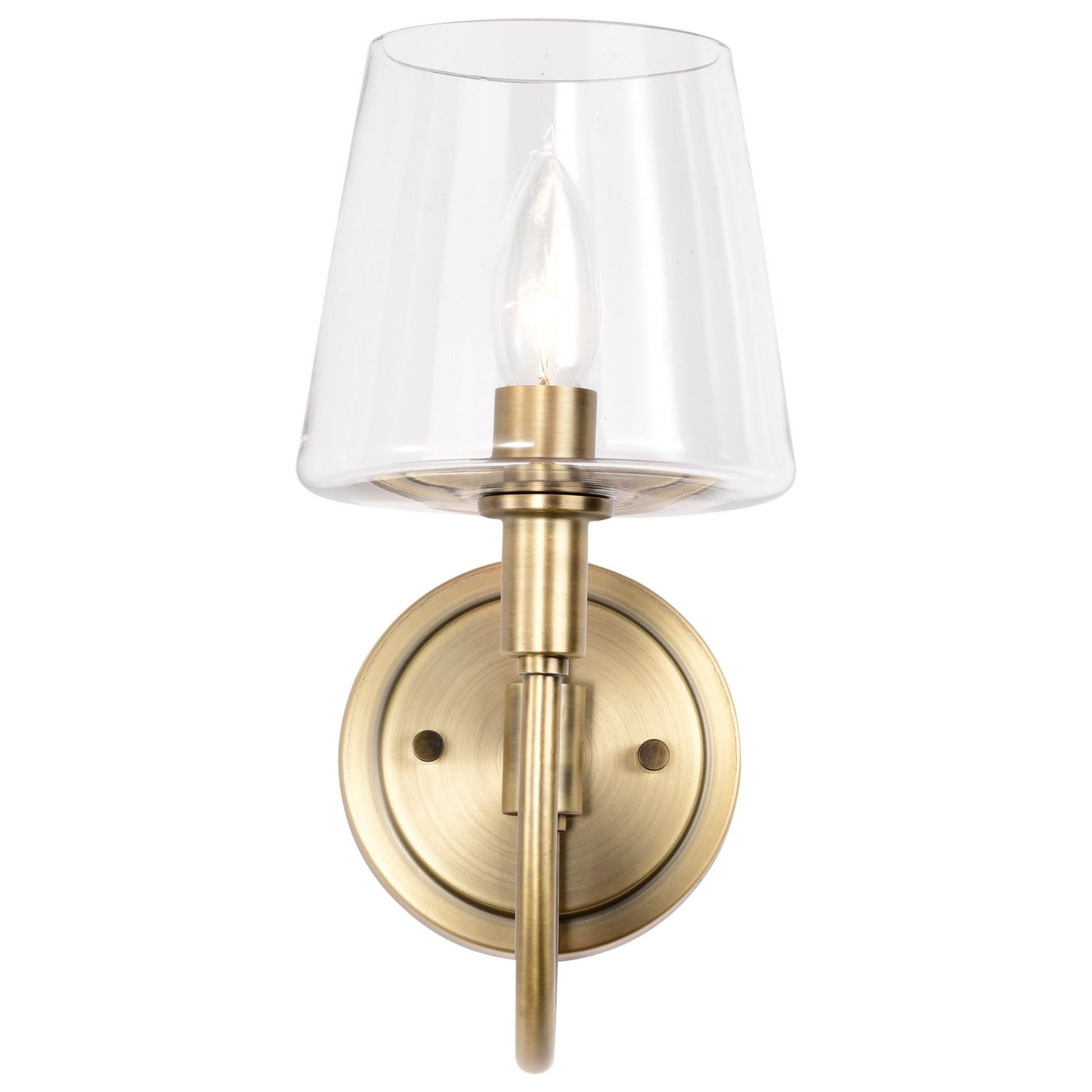 Brookside 12" Wall Sconce, Vintage Brass Finish - Bees Lighting