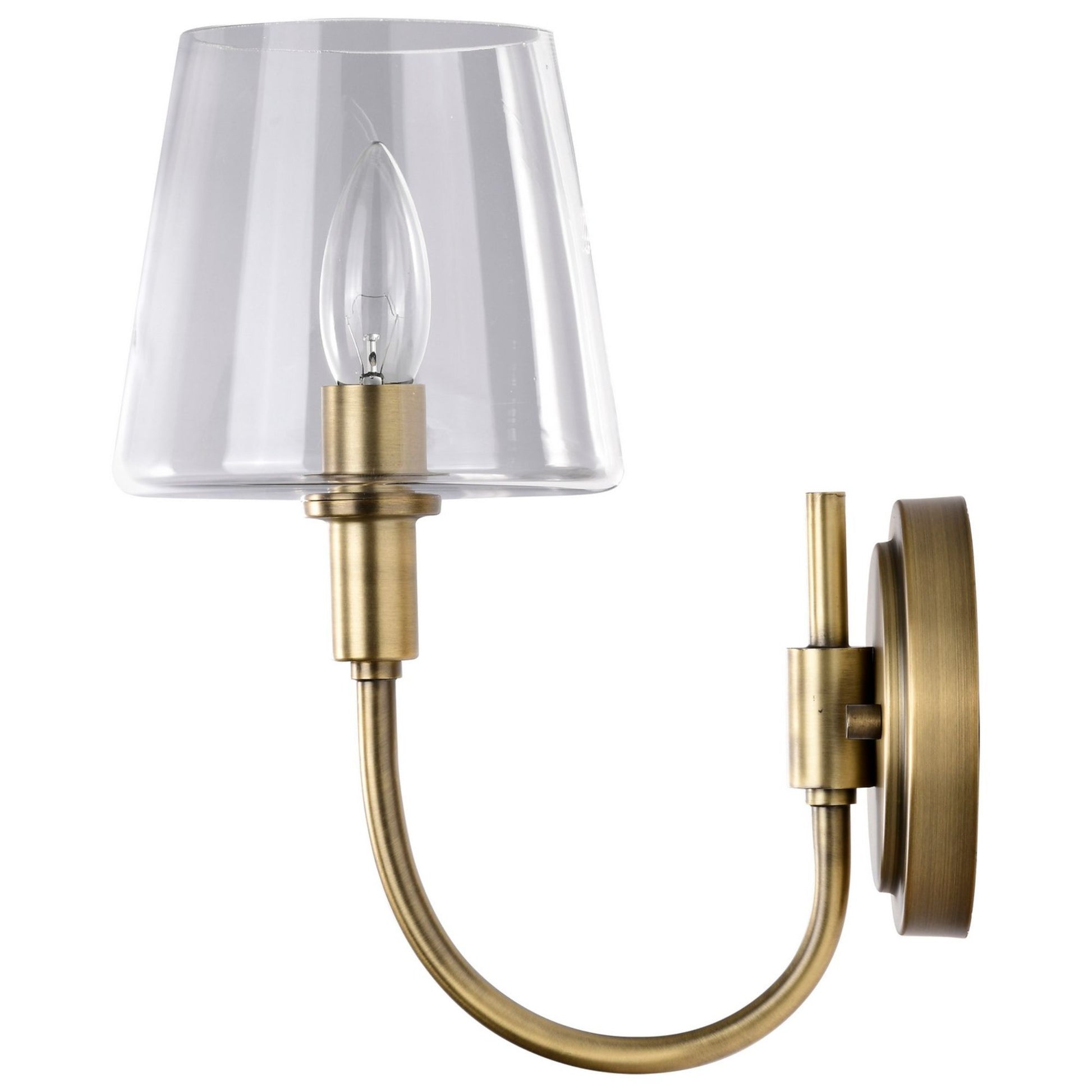 Brookside 12" Wall Sconce, Vintage Brass Finish - Bees Lighting