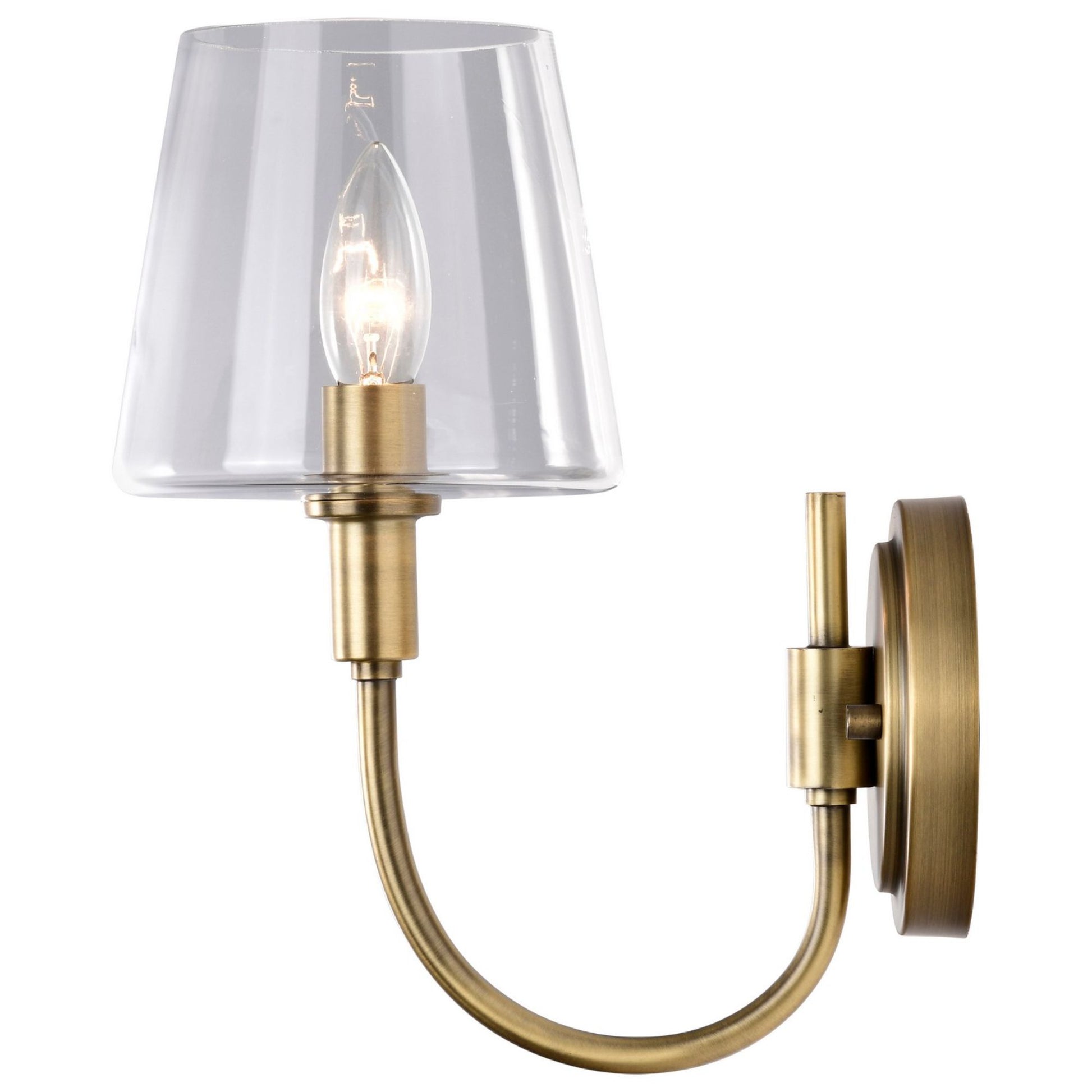 Brookside 12" Wall Sconce, Vintage Brass Finish - Bees Lighting