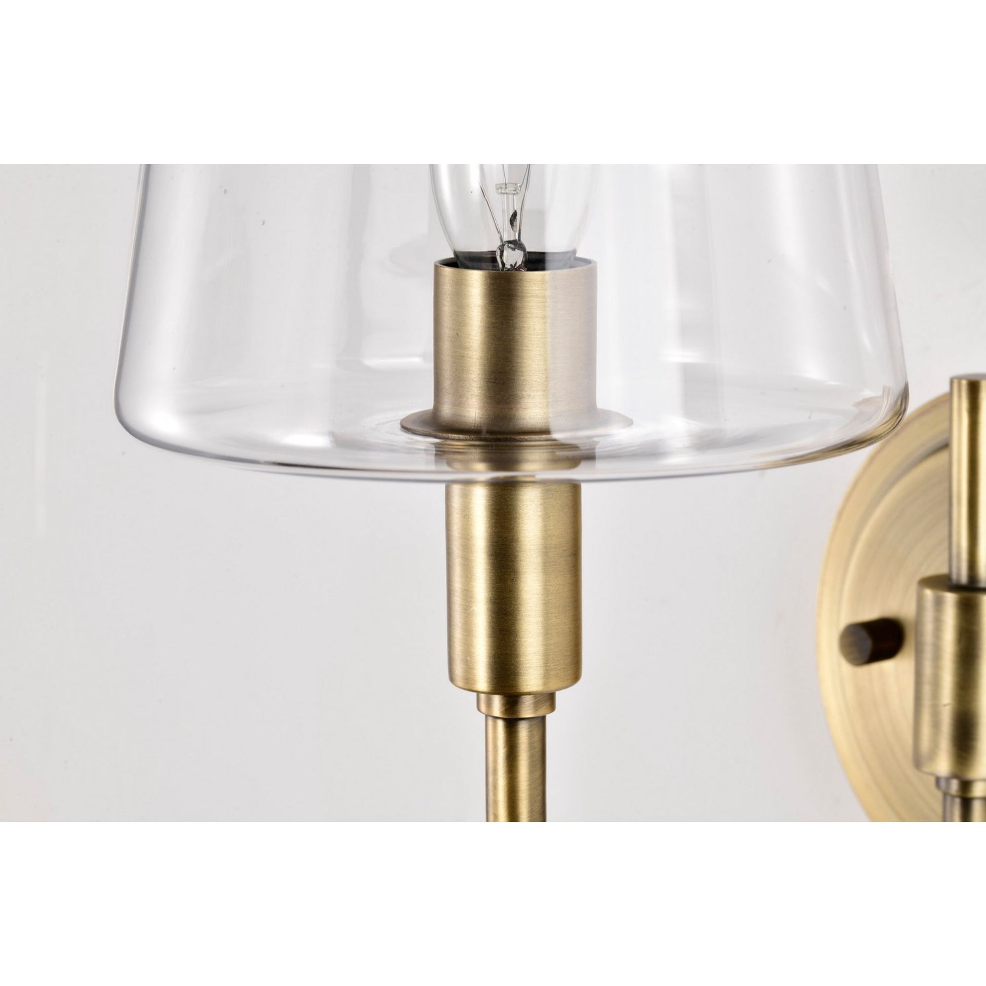 Brookside 12" Wall Sconce, Vintage Brass Finish - Bees Lighting