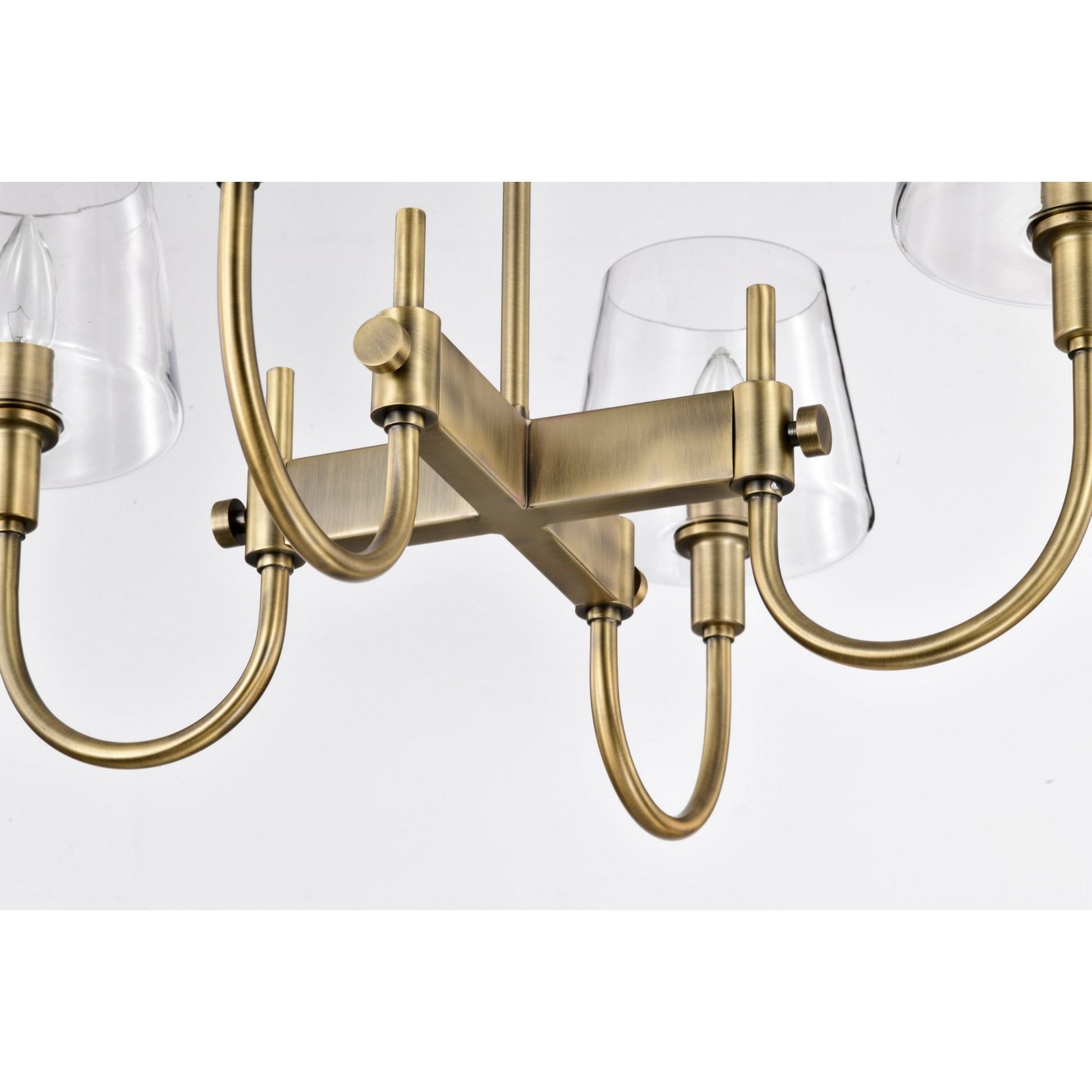 Brookside 24" 4 lights Chandelier, Vintage Brass Finish - Bees Lighting