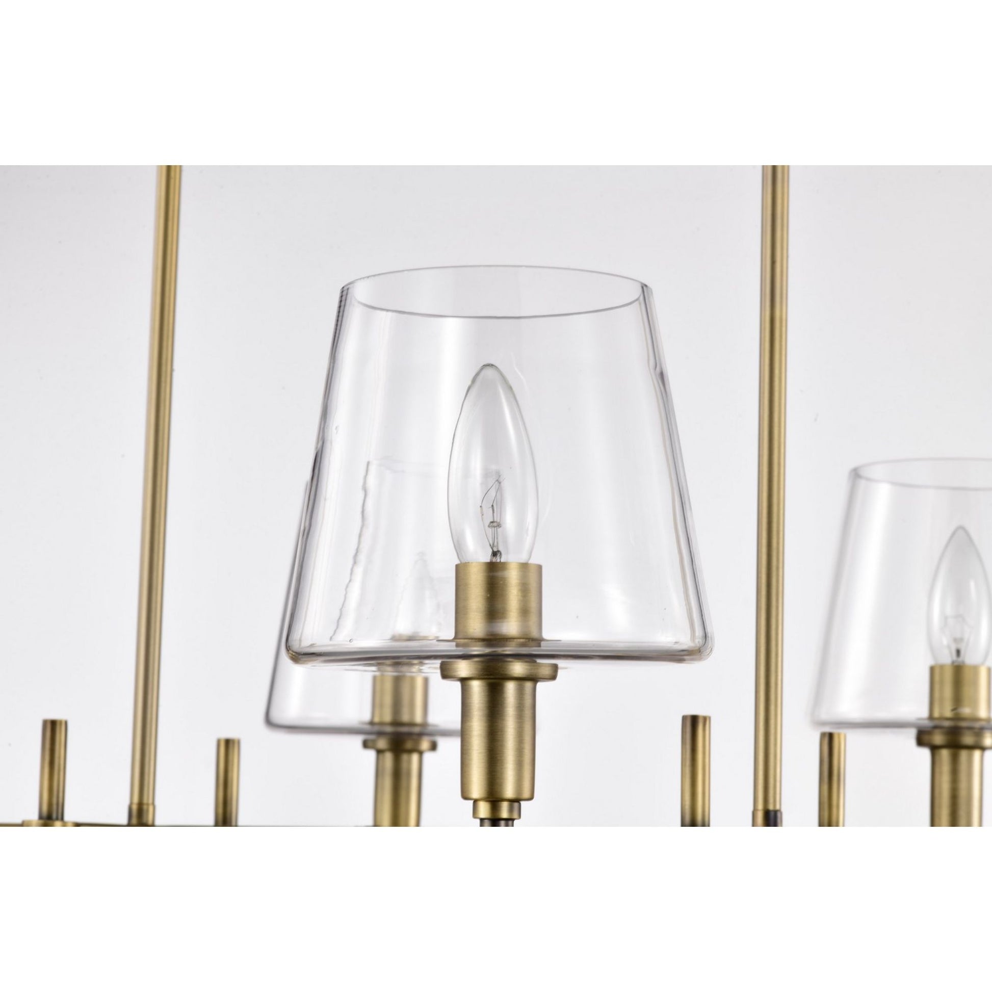 Brookside 42" 6 lights Pendant, Vintage Brass Finish - Bees Lighting