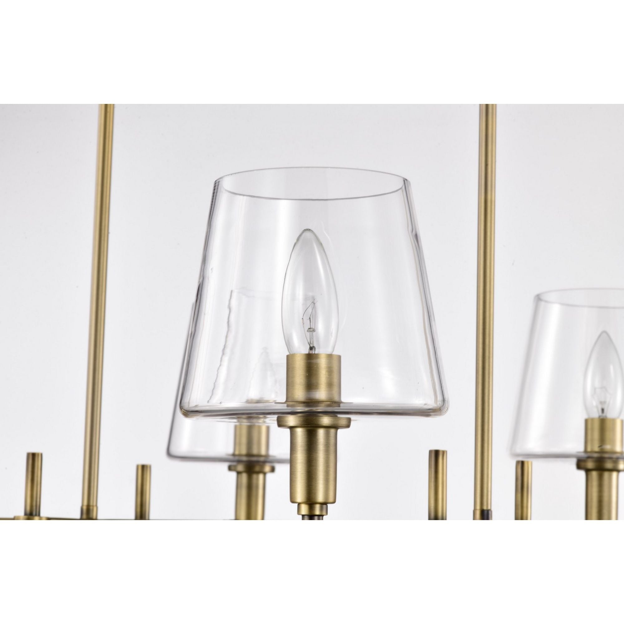 Brookside 42" 6 lights Pendant, Vintage Brass Finish - Bees Lighting