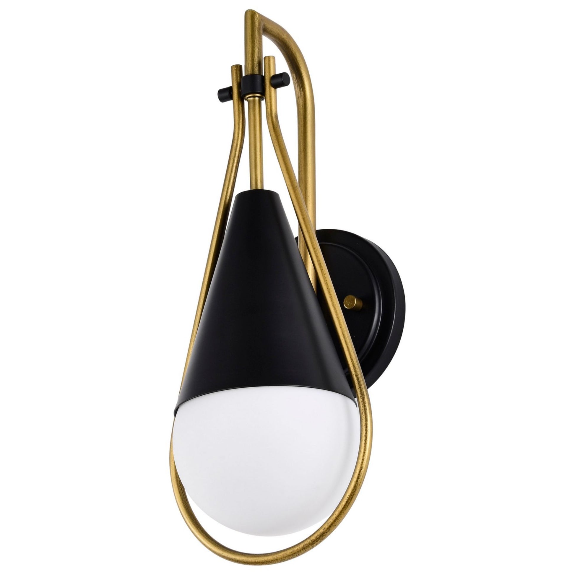 Admiral 1 Light 15 in. Wall Sconce White Opal Glass - Bees Lighting