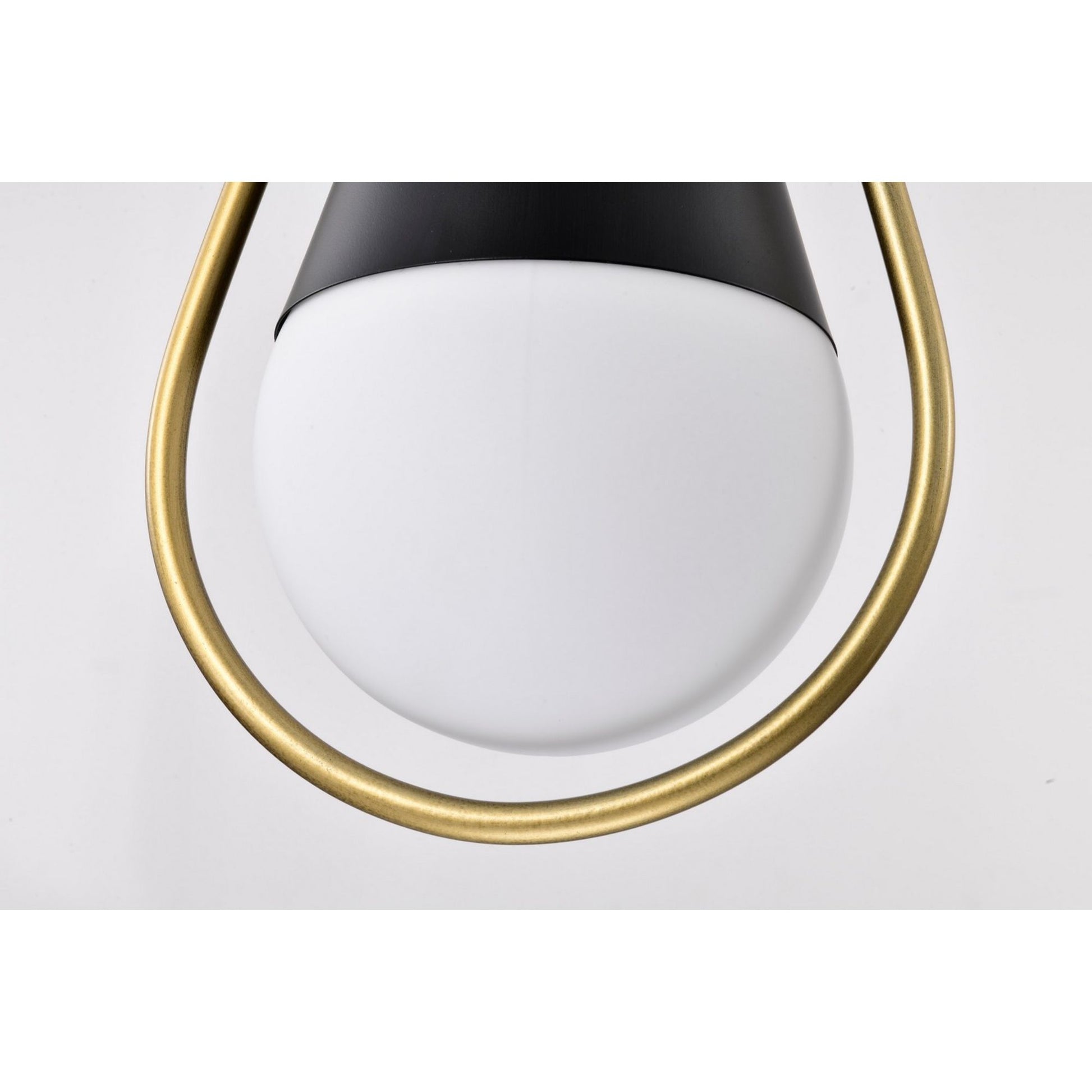 Admiral 7" Pendant, Matte Black and Natural Brass Finish - Bees Lighting
