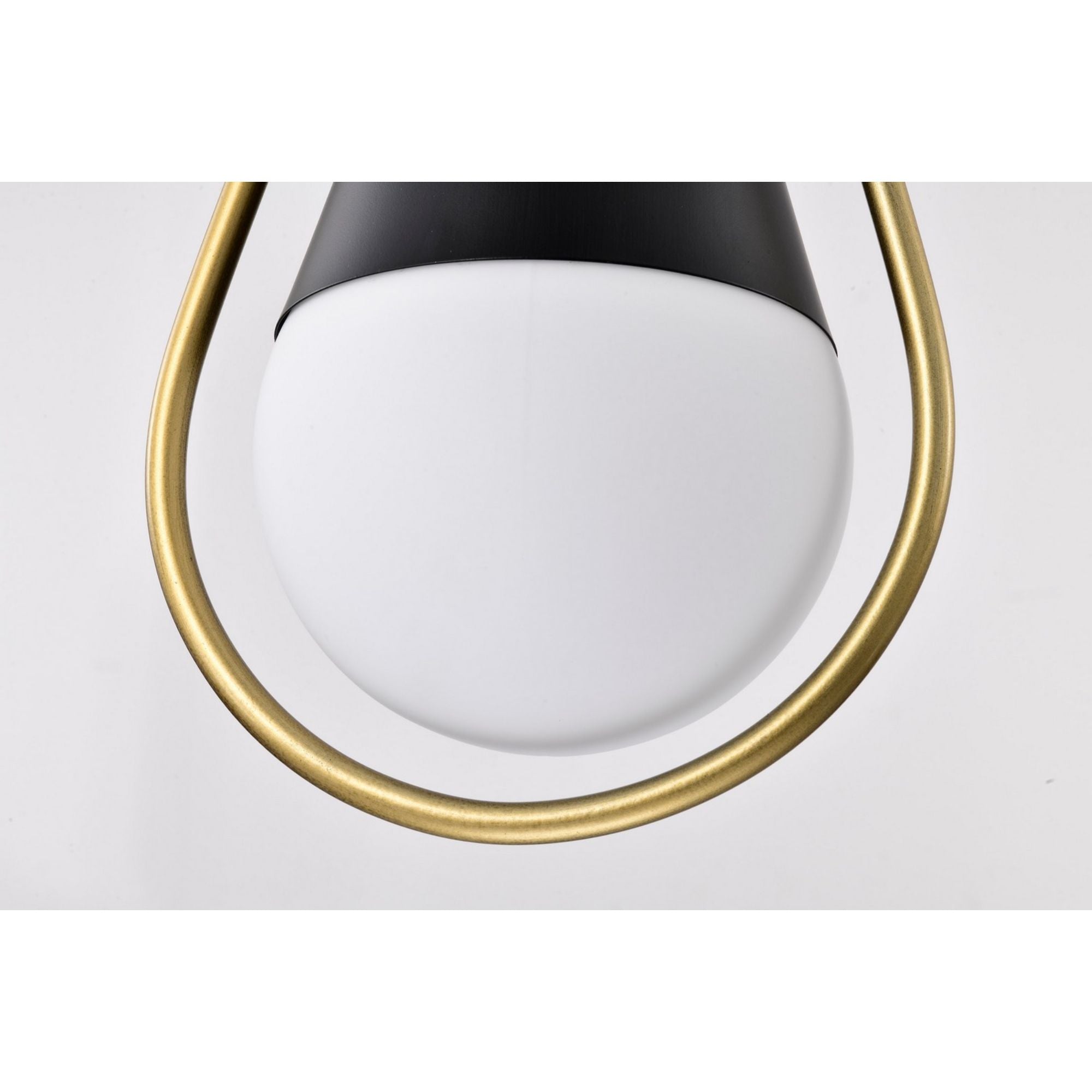 Admiral 7" Pendant, Matte Black and Natural Brass Finish - Bees Lighting