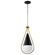 Admiral 1 Light Pendant Light, White Opal Glass - Bees Lighting