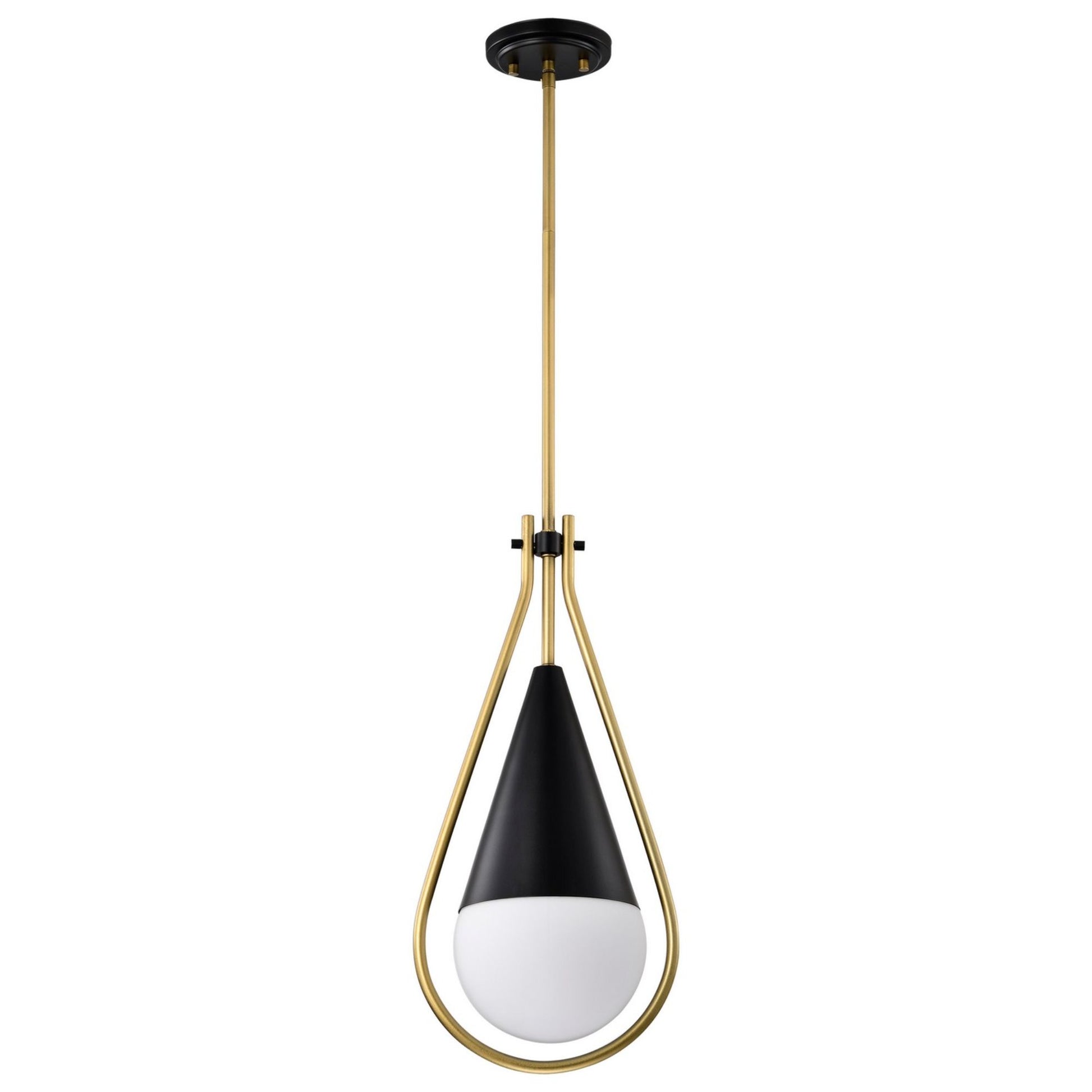 Admiral 1 Light Pendant Light, White Opal Glass - Bees Lighting