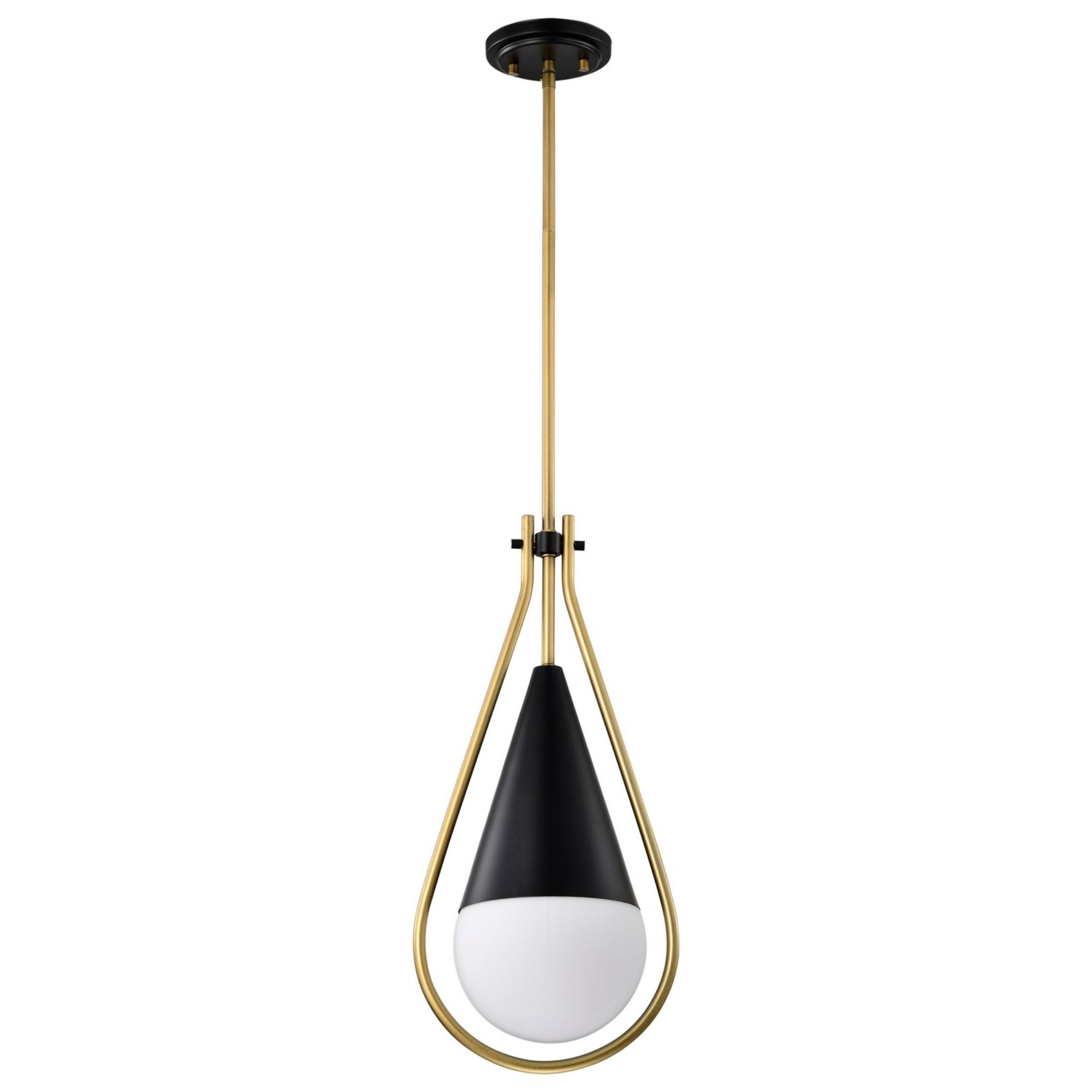 Admiral 1 Light Pendant Light, White Opal Glass - Bees Lighting