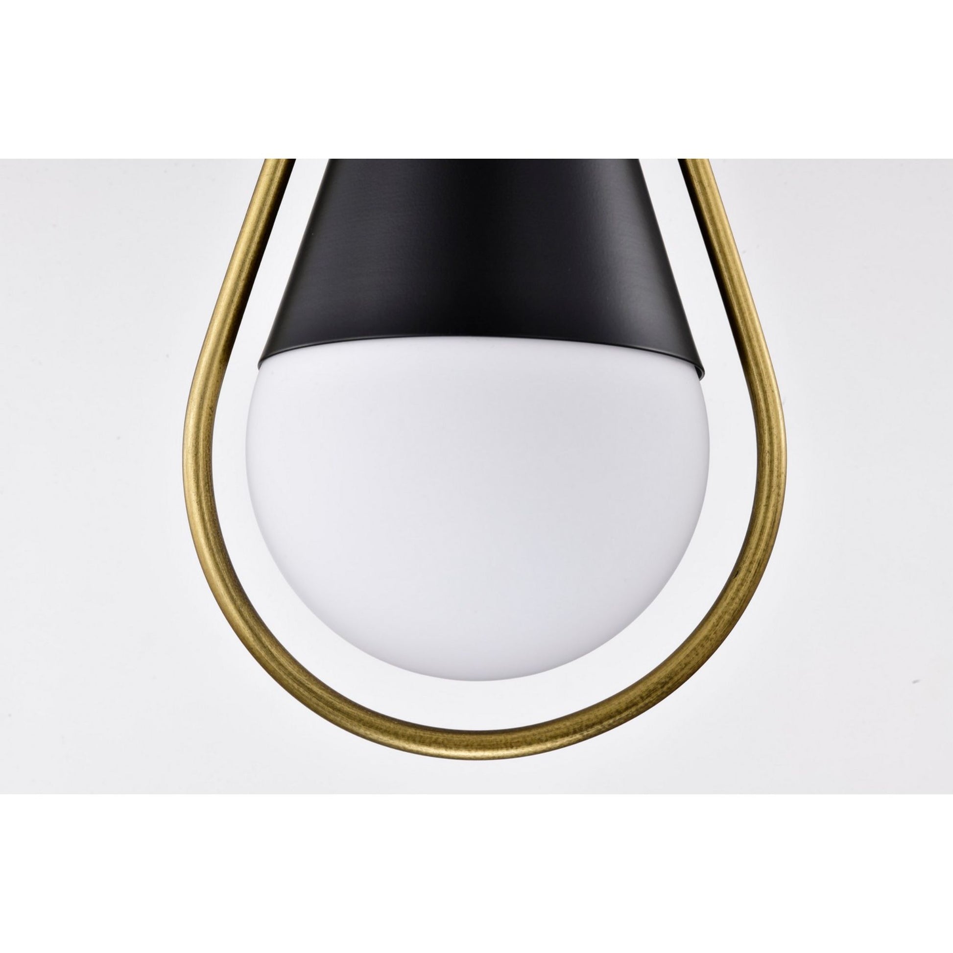 Admiral 10" Pendant, Matte Black and Natural Brass Finish - Bees Lighting