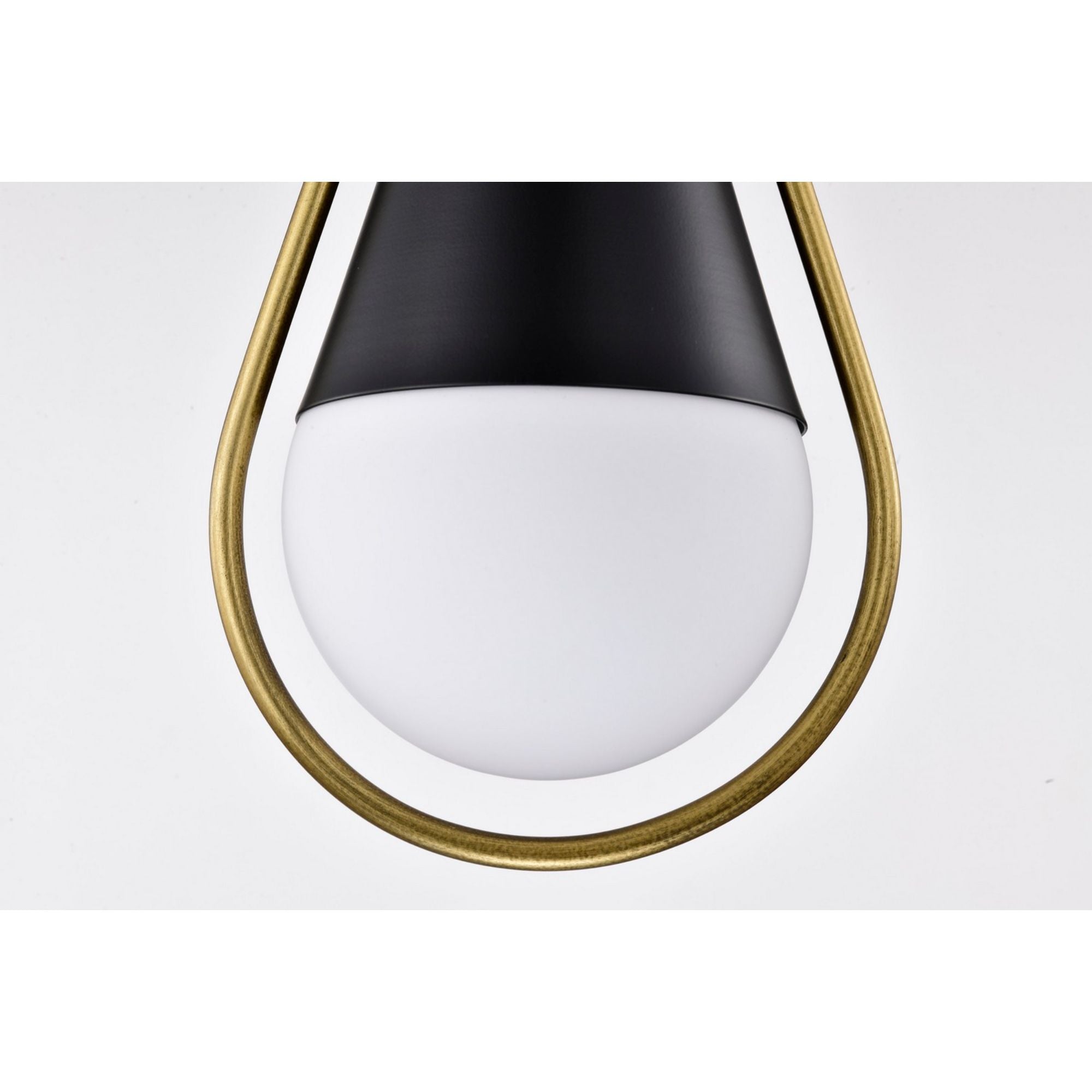 Admiral 10" Pendant, Matte Black and Natural Brass Finish - Bees Lighting