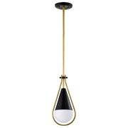 Admiral 1 Light Pendant Light, White Opal Glass - Bees Lighting
