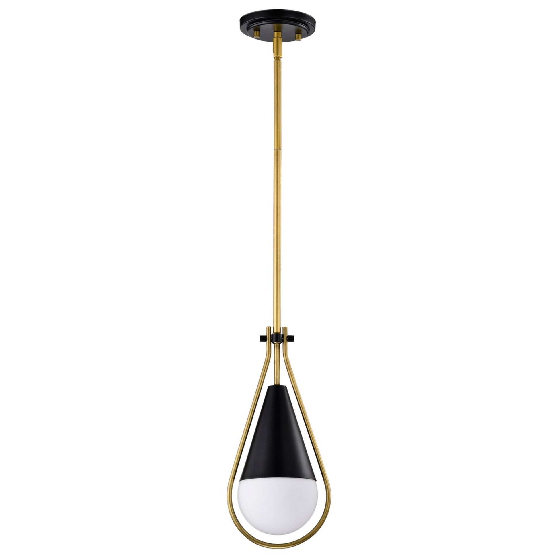 Admiral 1 Light Pendant Light, White Opal Glass - Bees Lighting