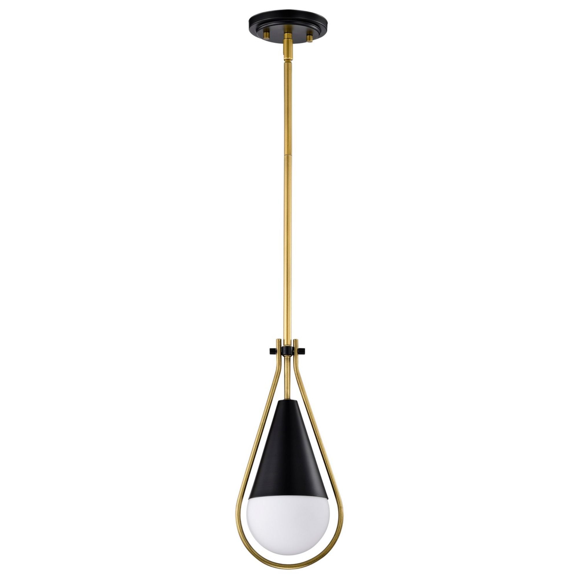 Admiral 1 Light Pendant Light, White Opal Glass - Bees Lighting