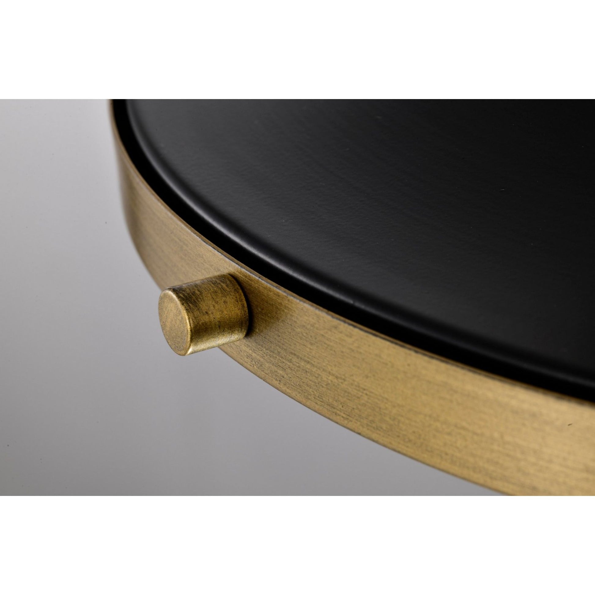 Lafayette 14" Flush Mount, Matte Black / Natural Brass Finish - Bees Lighting