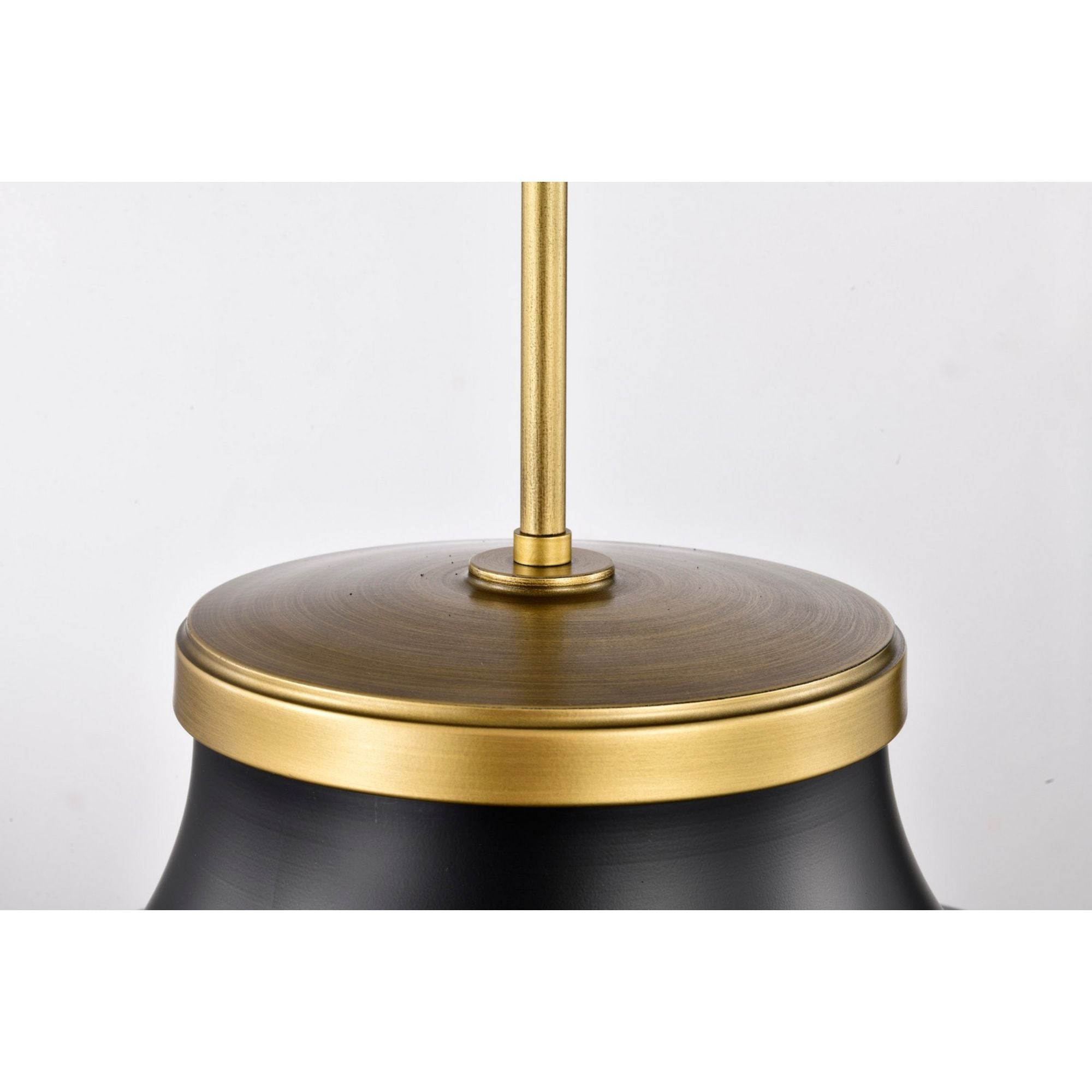 Lafayette 18" 3 lights Pendant, Matte Black / Natural Brass Finish - Bees Lighting