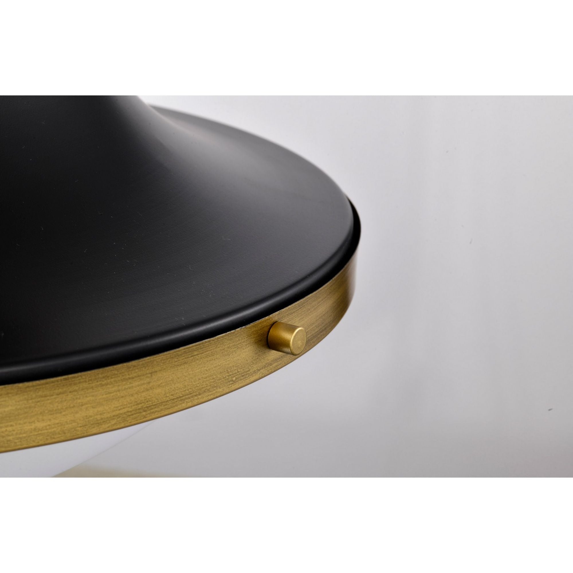 Lafayette 18" 3 lights Pendant, Matte Black / Natural Brass Finish - Bees Lighting