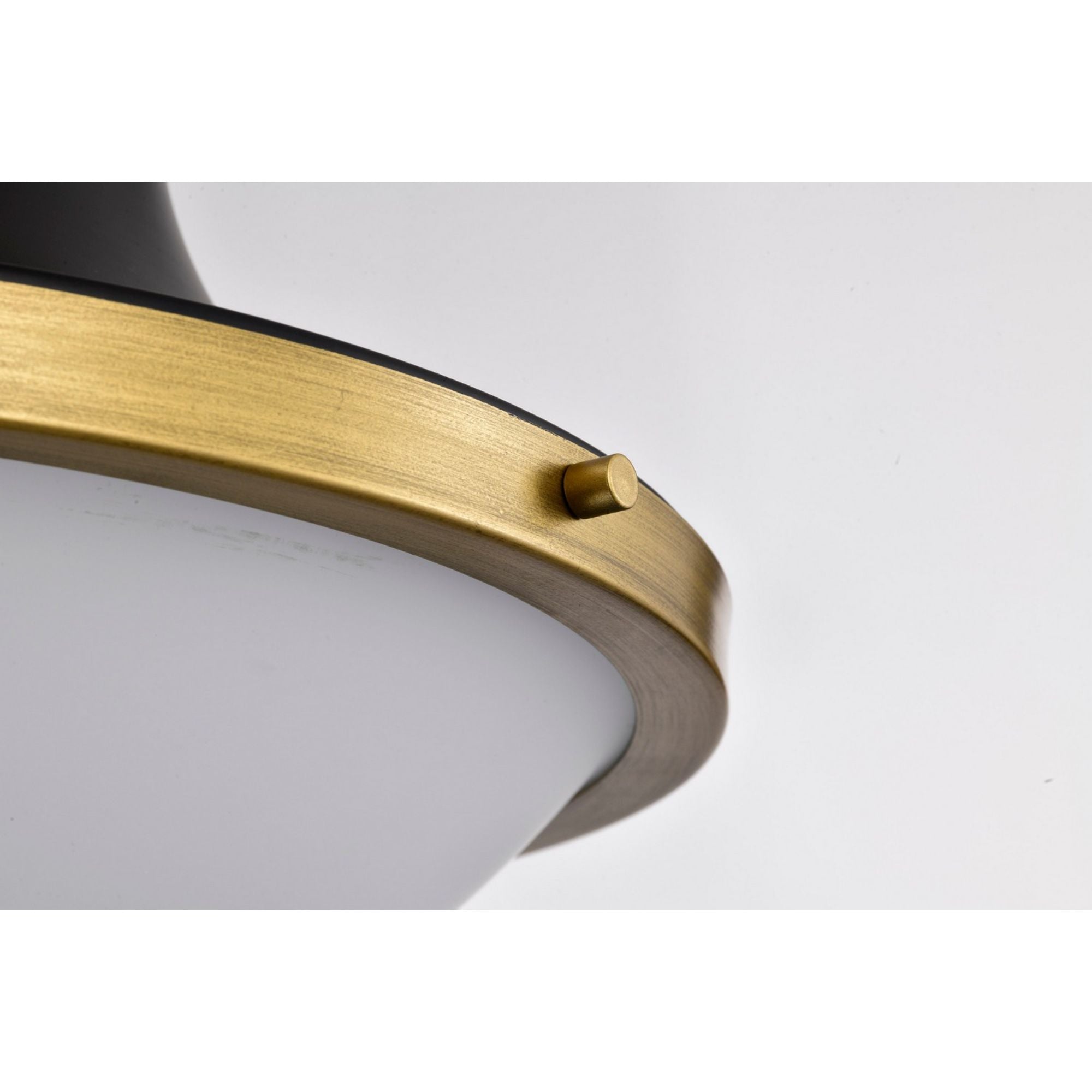 Lafayette 18" 3 lights Pendant, Matte Black / Natural Brass Finish - Bees Lighting