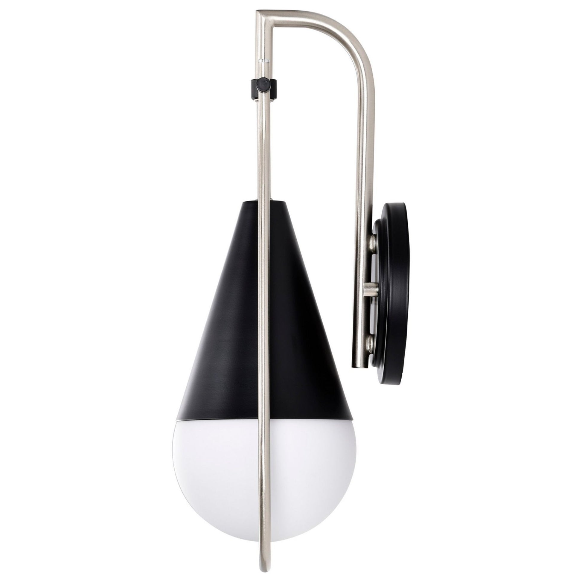 Admiral 15" Wall Sconce, Matte Black and Brushed Nickel Finish - Bees Lighting
