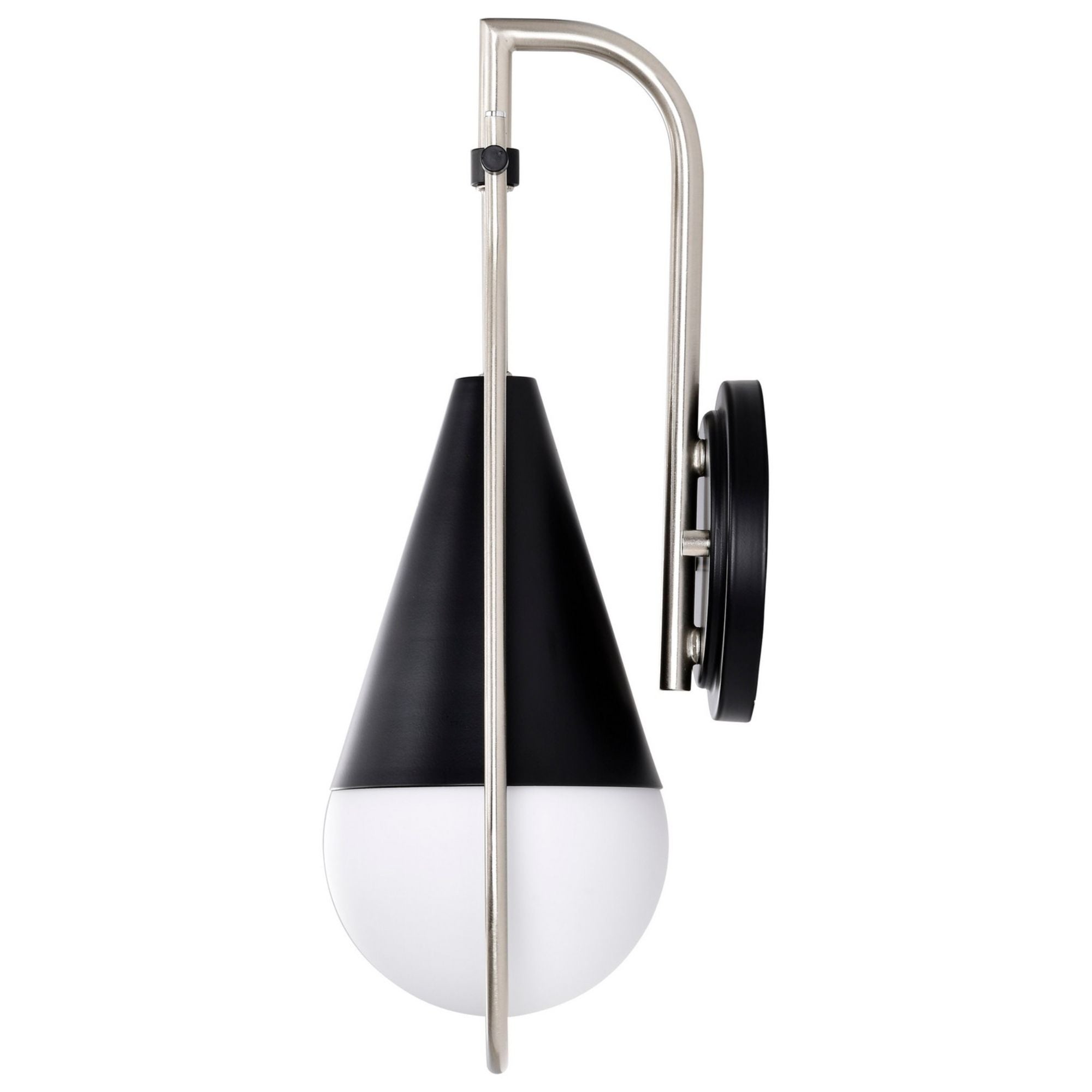 Admiral 15" Wall Sconce, Matte Black and Brushed Nickel Finish - Bees Lighting