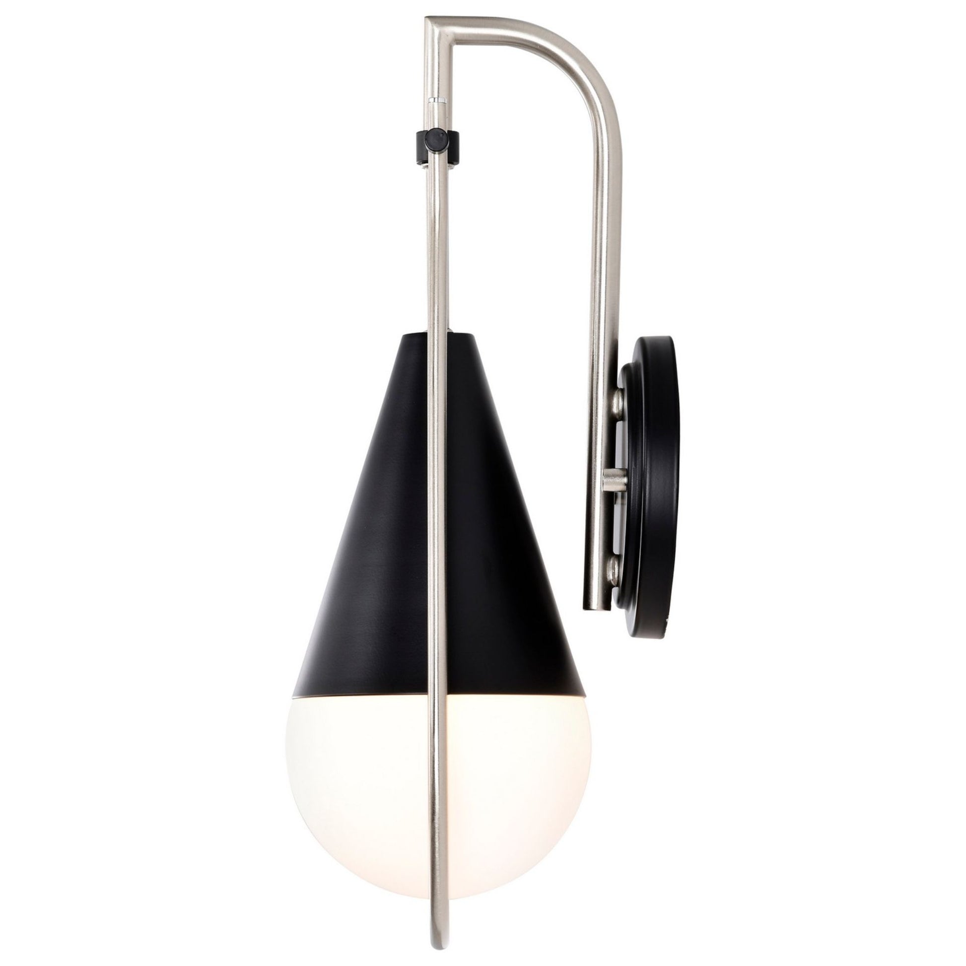 Admiral 15" Wall Sconce, Matte Black and Brushed Nickel Finish - Bees Lighting