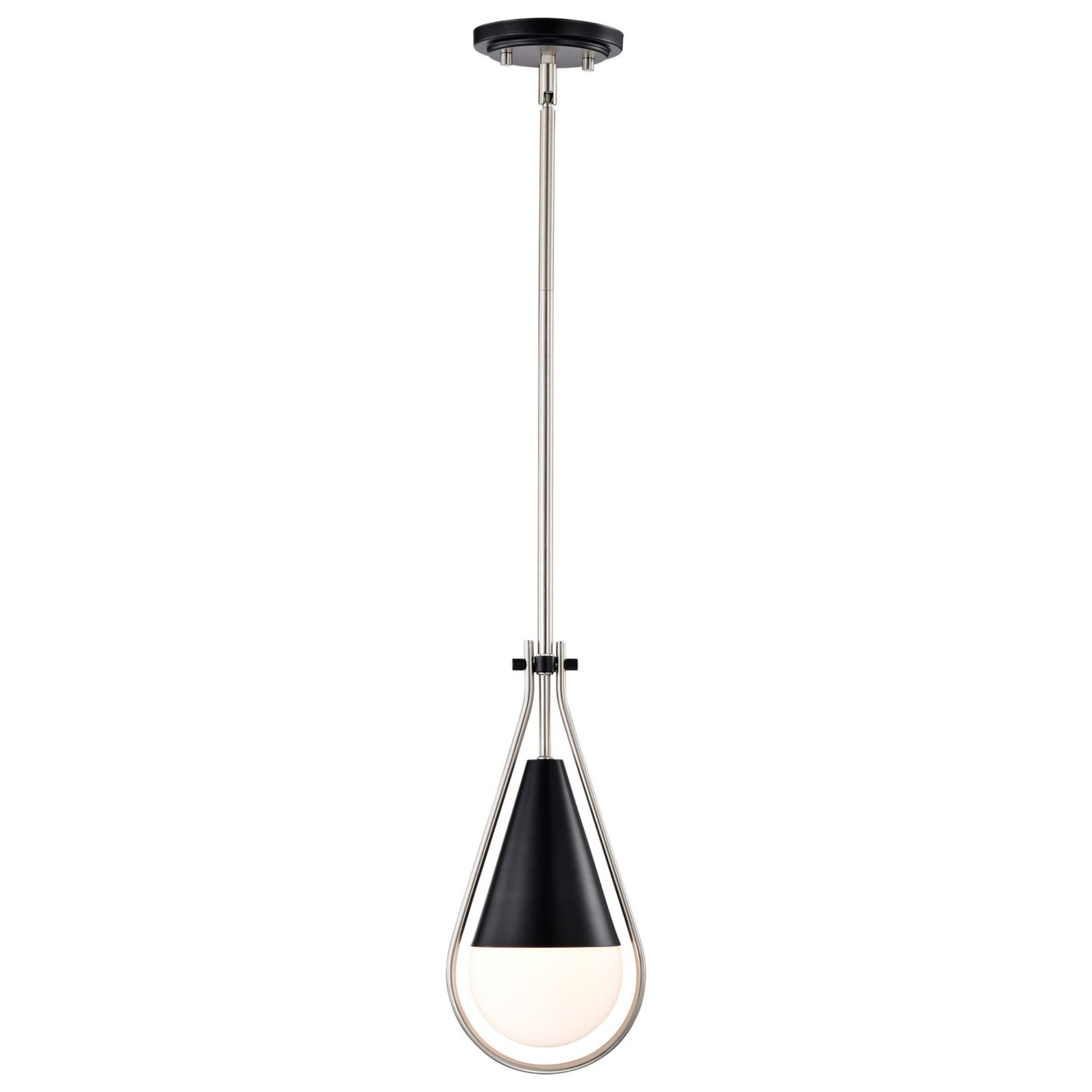 Admiral 7" Pendant, Matte Black and Brushed Nickel Finish - Bees Lighting