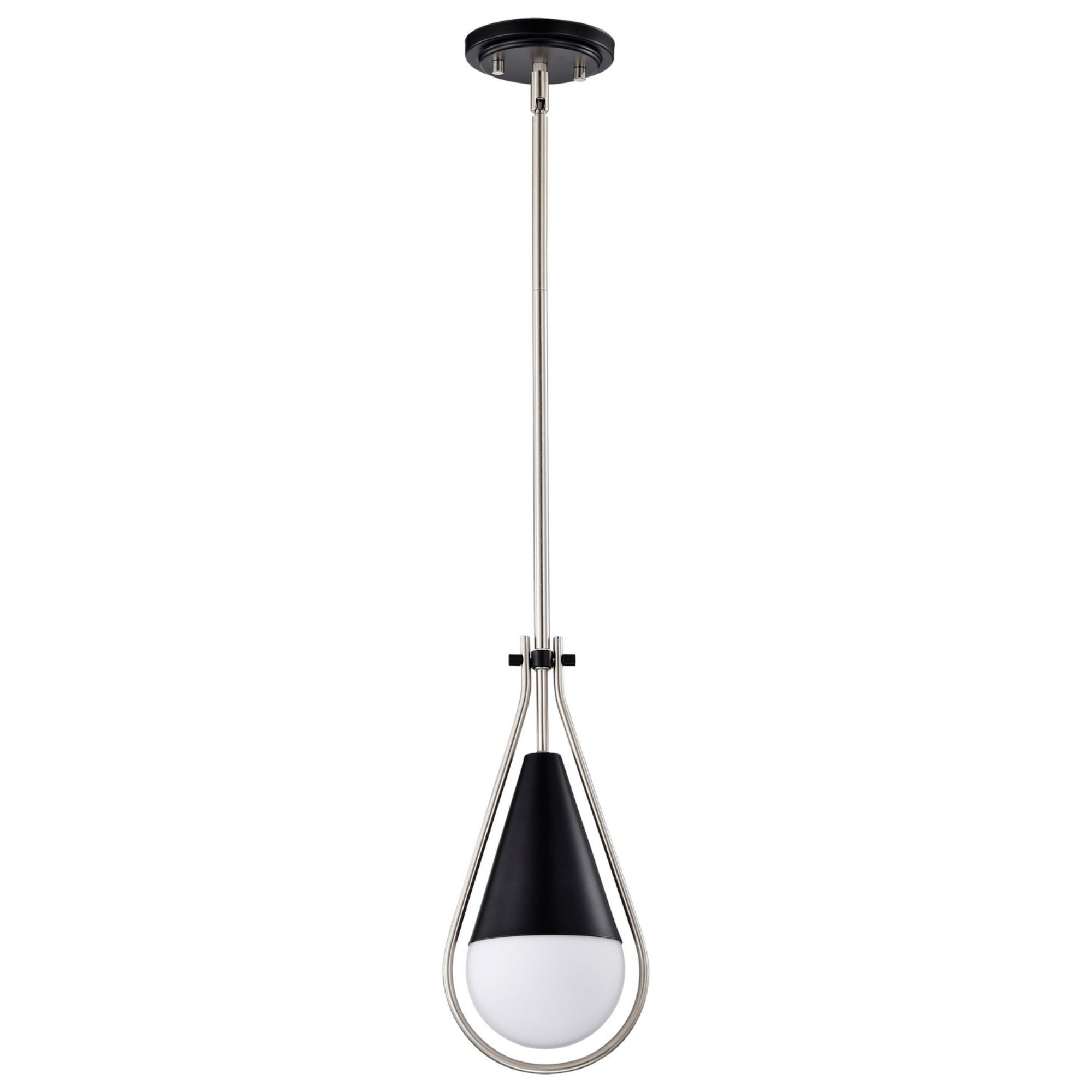 Admiral 1 Light Pendant Light, White Opal Glass - Bees Lighting
