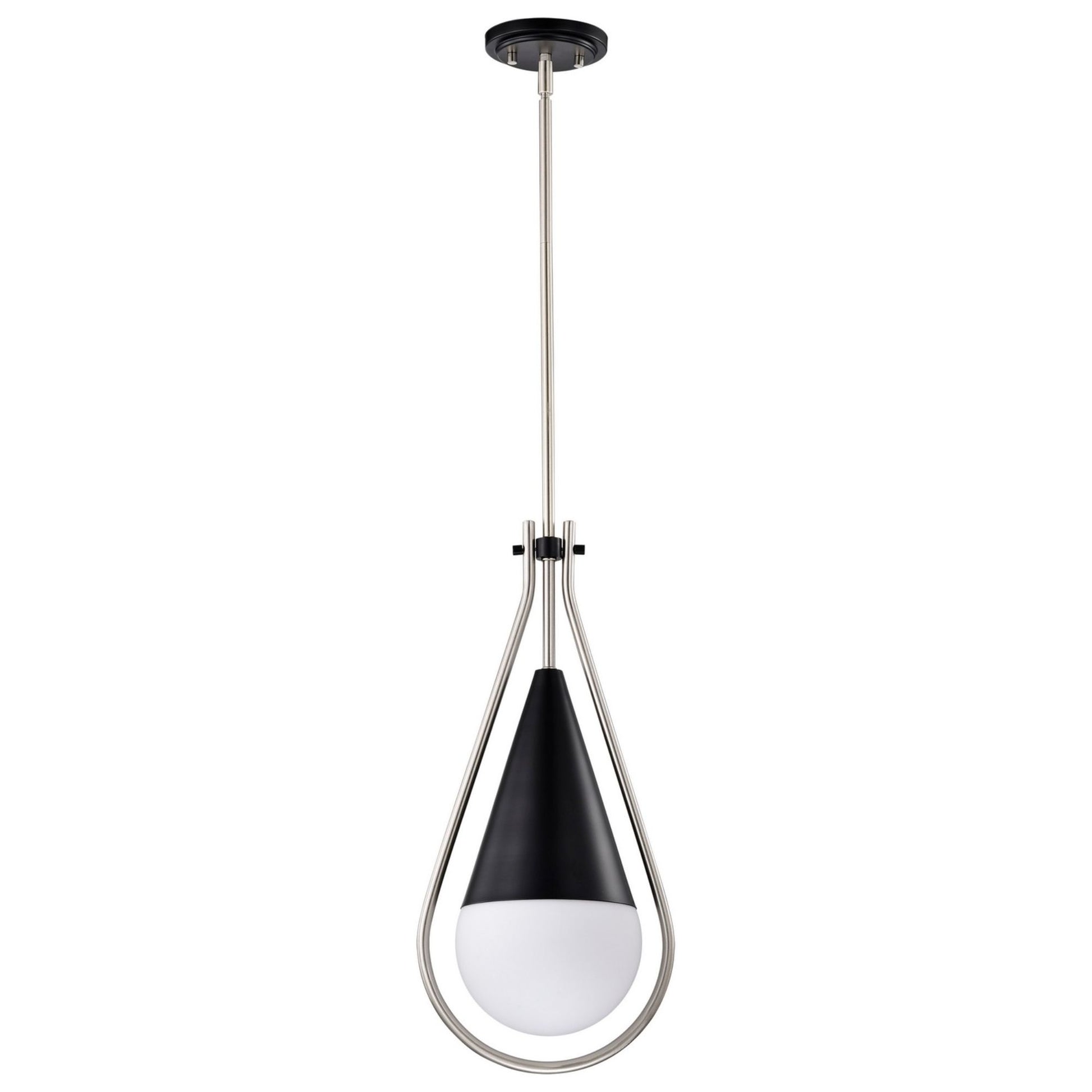 Admiral 1 Light Pendant Light, White Opal Glass - Bees Lighting