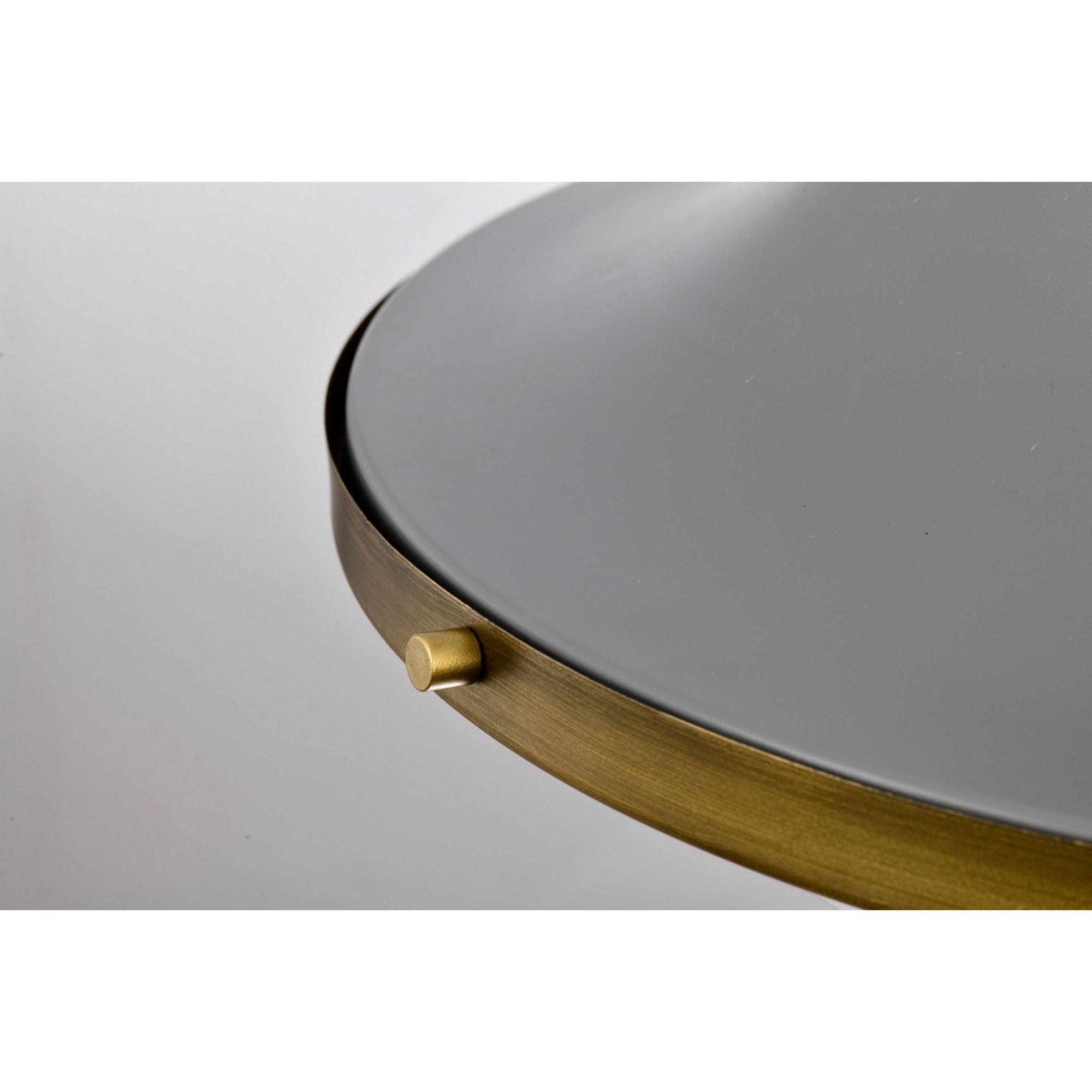Lafayette 18" 3 lights Flush Mount, Matte Gray / Natural Brass Finish - Bees Lighting