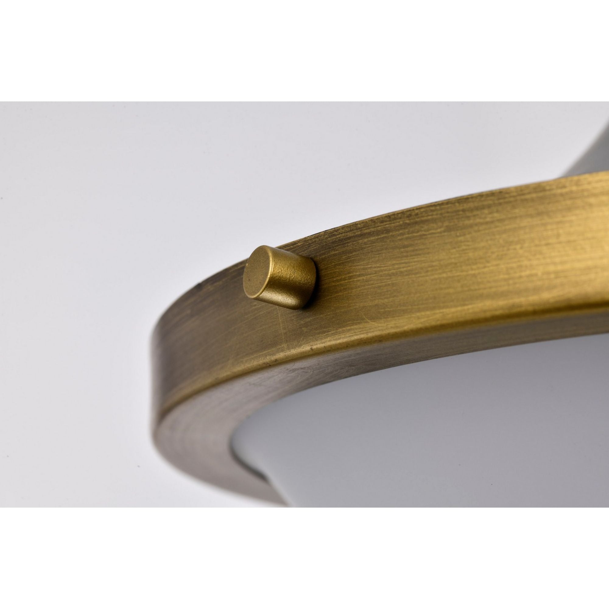 Lafayette 18" 3 lights Flush Mount, Matte Gray / Natural Brass Finish - Bees Lighting