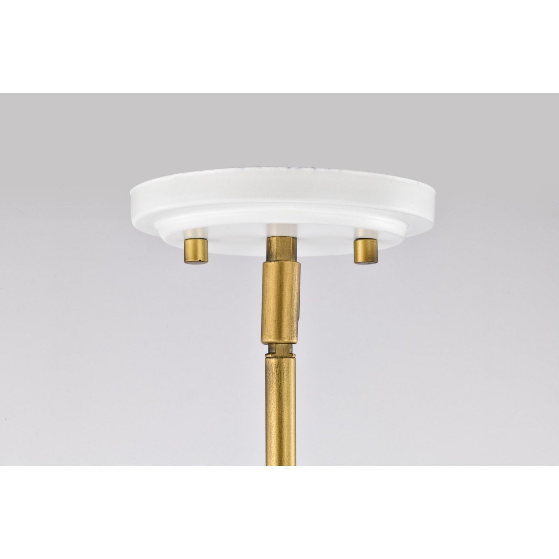 Admiral 10" Pendant, Matte White and Natural Brass Finish - Bees Lighting