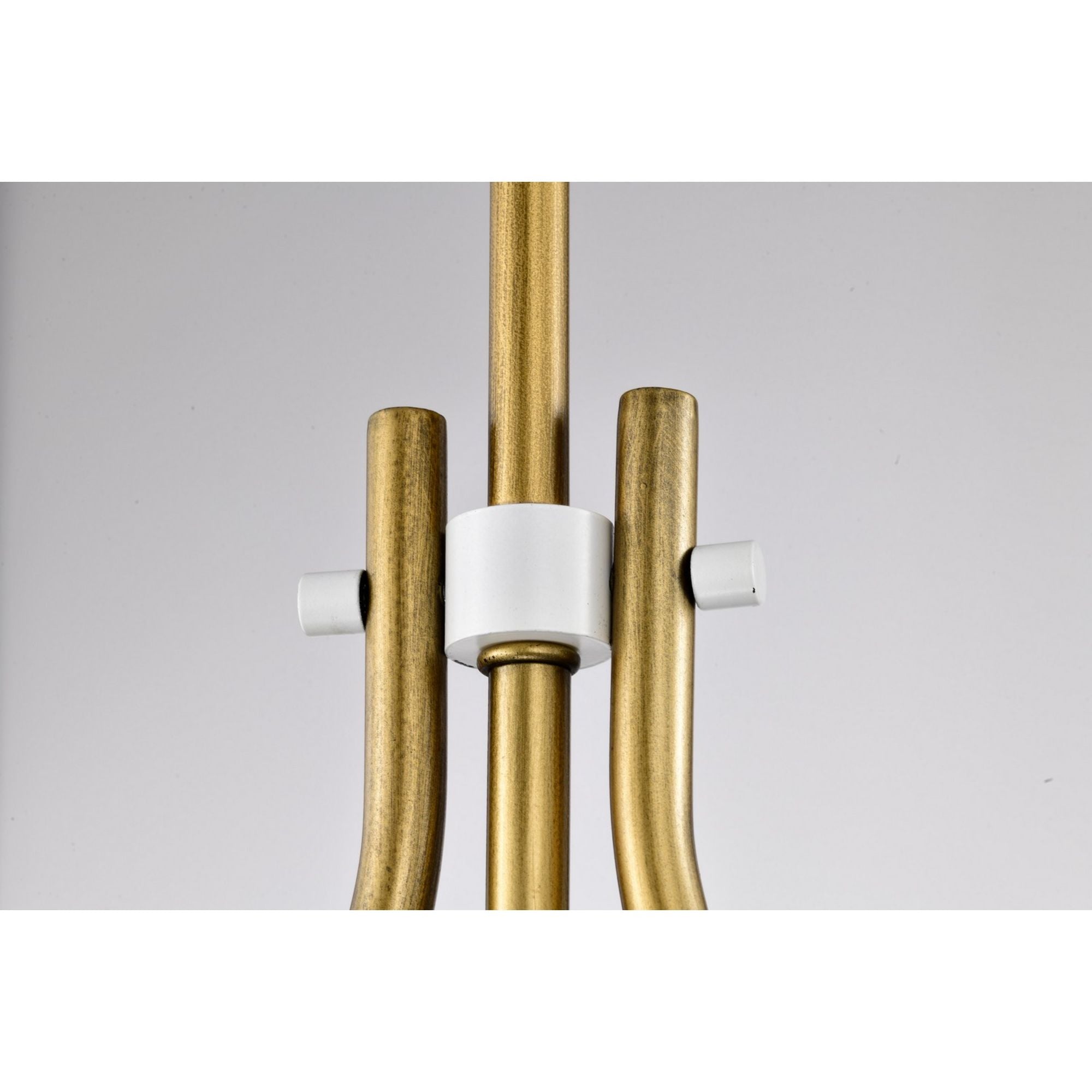Admiral 10" Pendant, Matte White and Natural Brass Finish - Bees Lighting