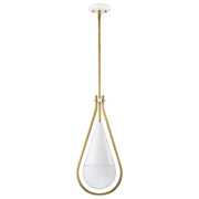 Admiral 1 Light Pendant Light, White Opal Glass - Bees Lighting