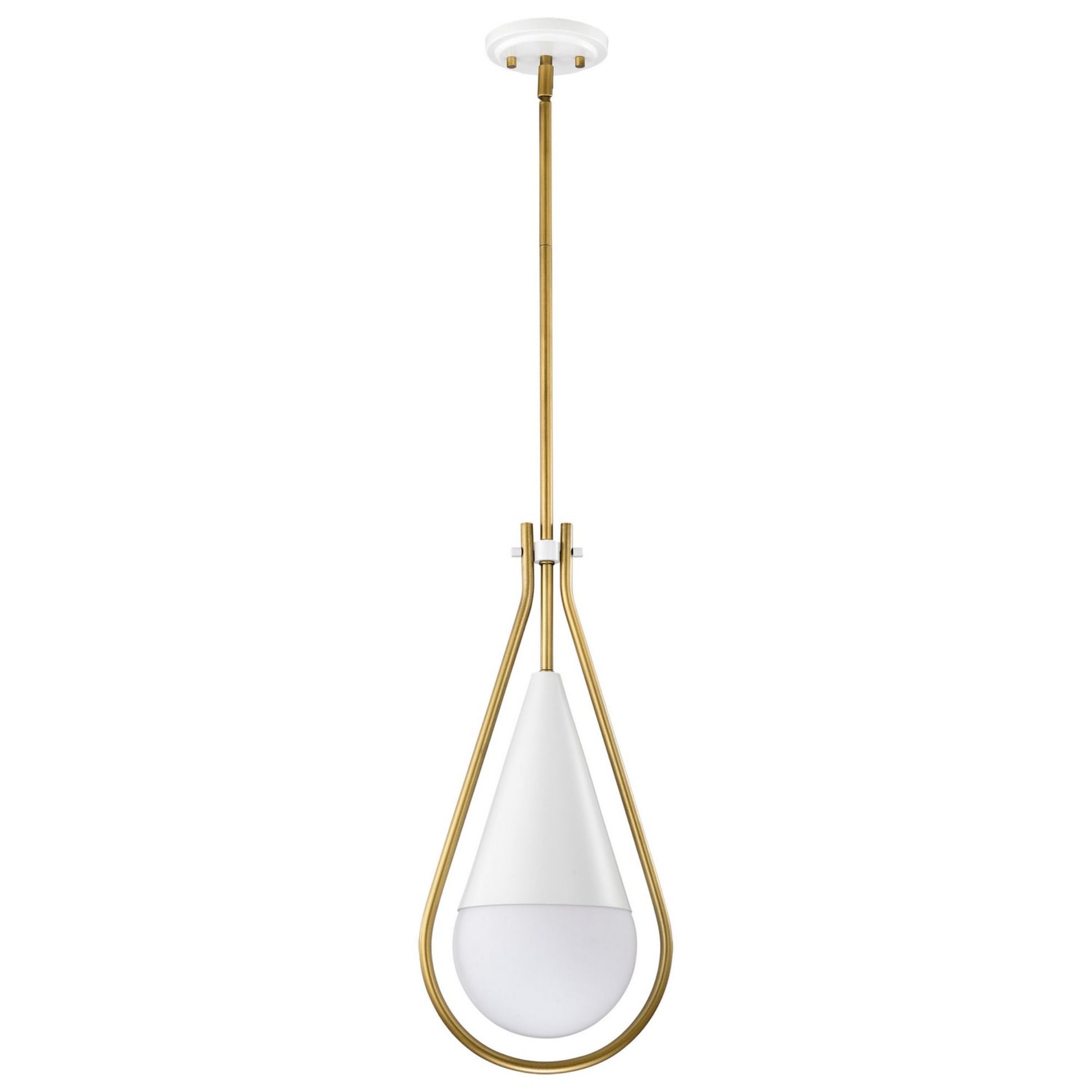 Admiral 1 Light Pendant Light, White Opal Glass - Bees Lighting