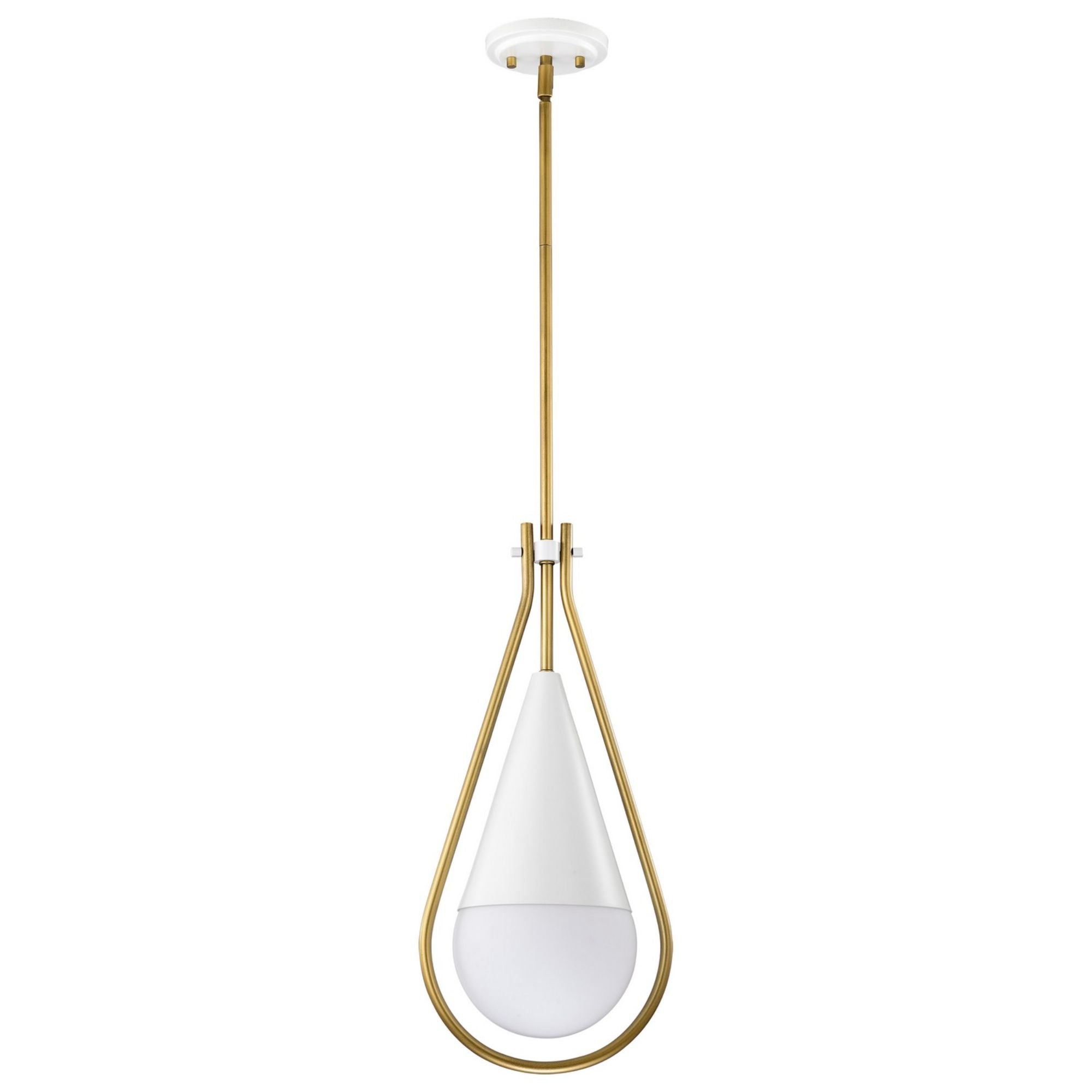 Admiral 1 Light Pendant Light, White Opal Glass - Bees Lighting