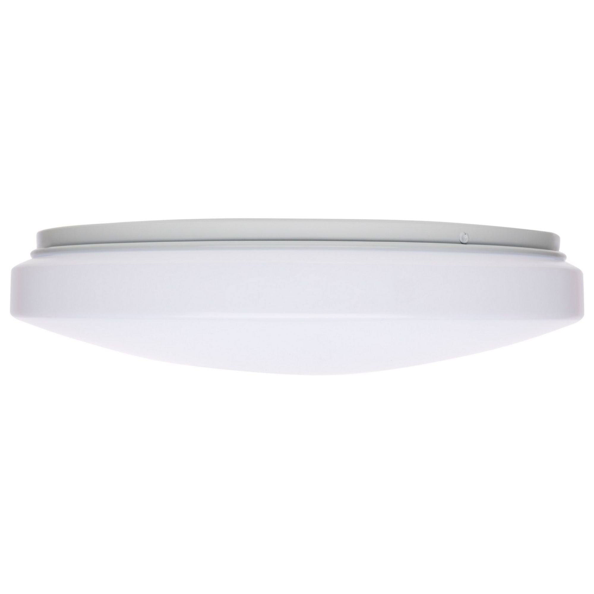 Cloud 14" LED Flush Mount, 3CCT, White Finish, 0-10V Dim - Bees Lighting