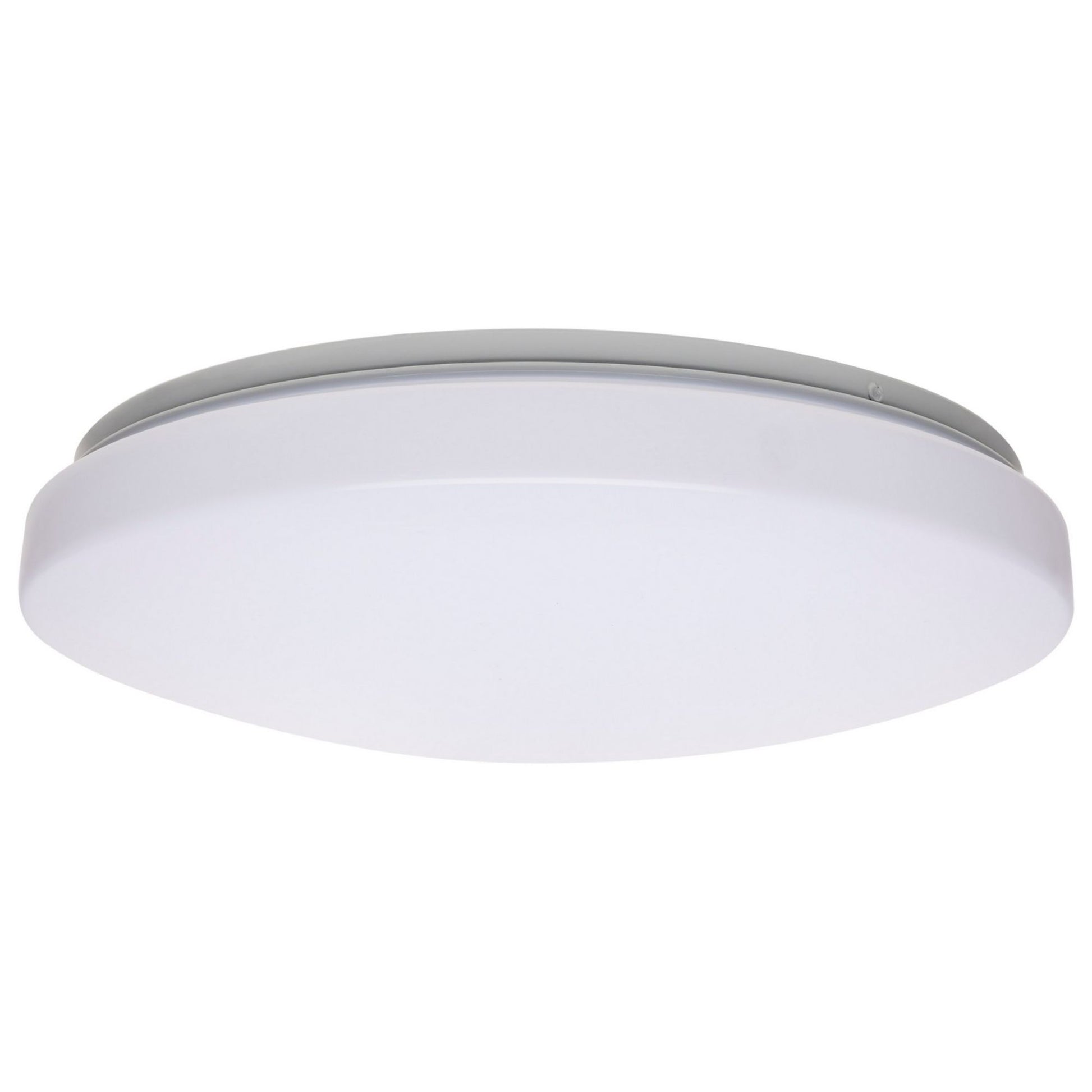Cloud 14" LED Flush Mount, 3CCT, White Finish, 0-10V Dim - Bees Lighting