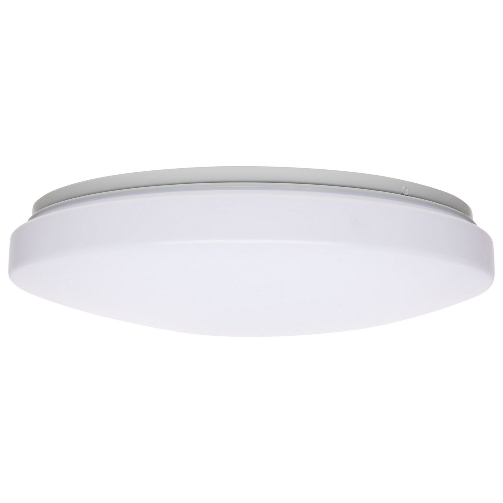 Cloud 14" LED Flush Mount, 3CCT, White Finish, 0-10V Dim - Bees Lighting