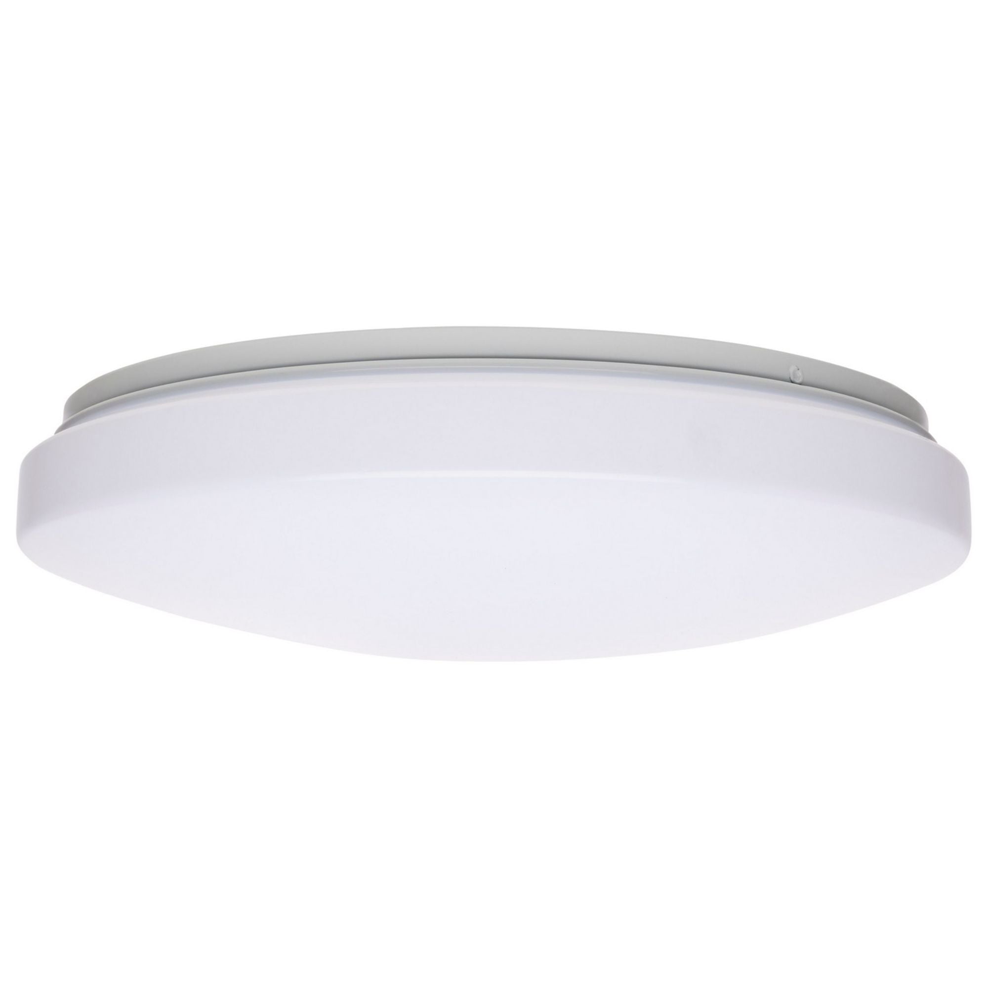 Cloud 14" LED Flush Mount, 3CCT, White Finish, 0-10V Dim - Bees Lighting
