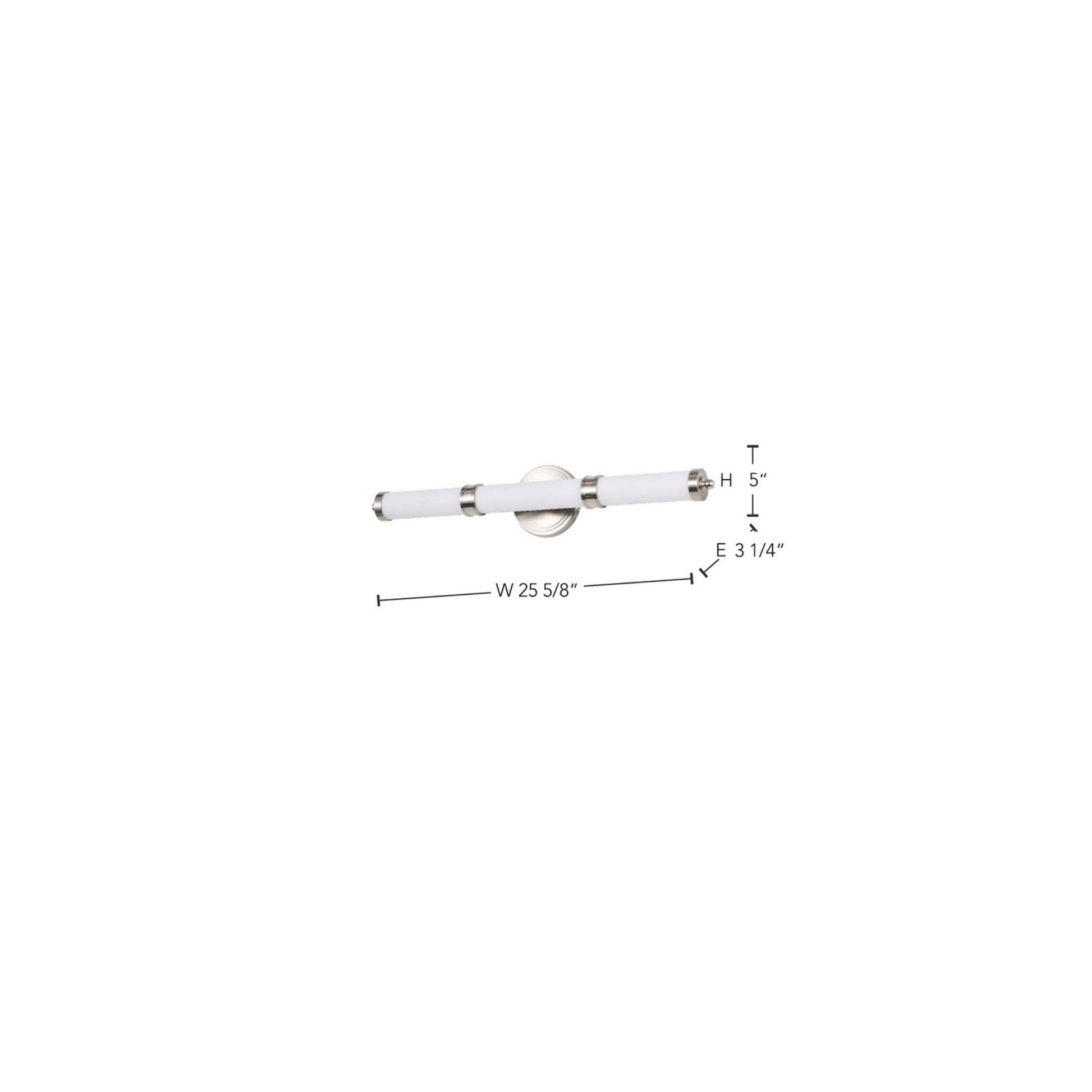 Kagen 26" LED Bath Bar, Brushed Nickel Finish - Bees Lighting