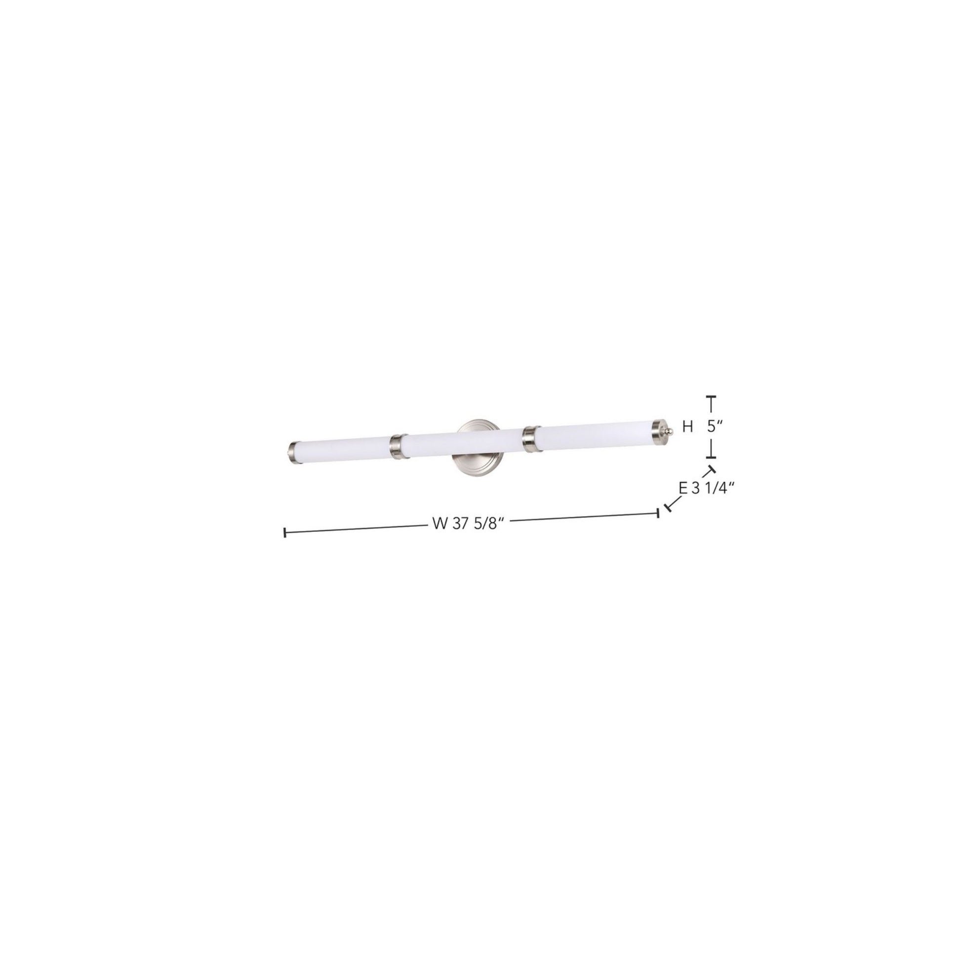 Kagen 38" LED Bath Bar, Brushed Nickel Finish - Bees Lighting