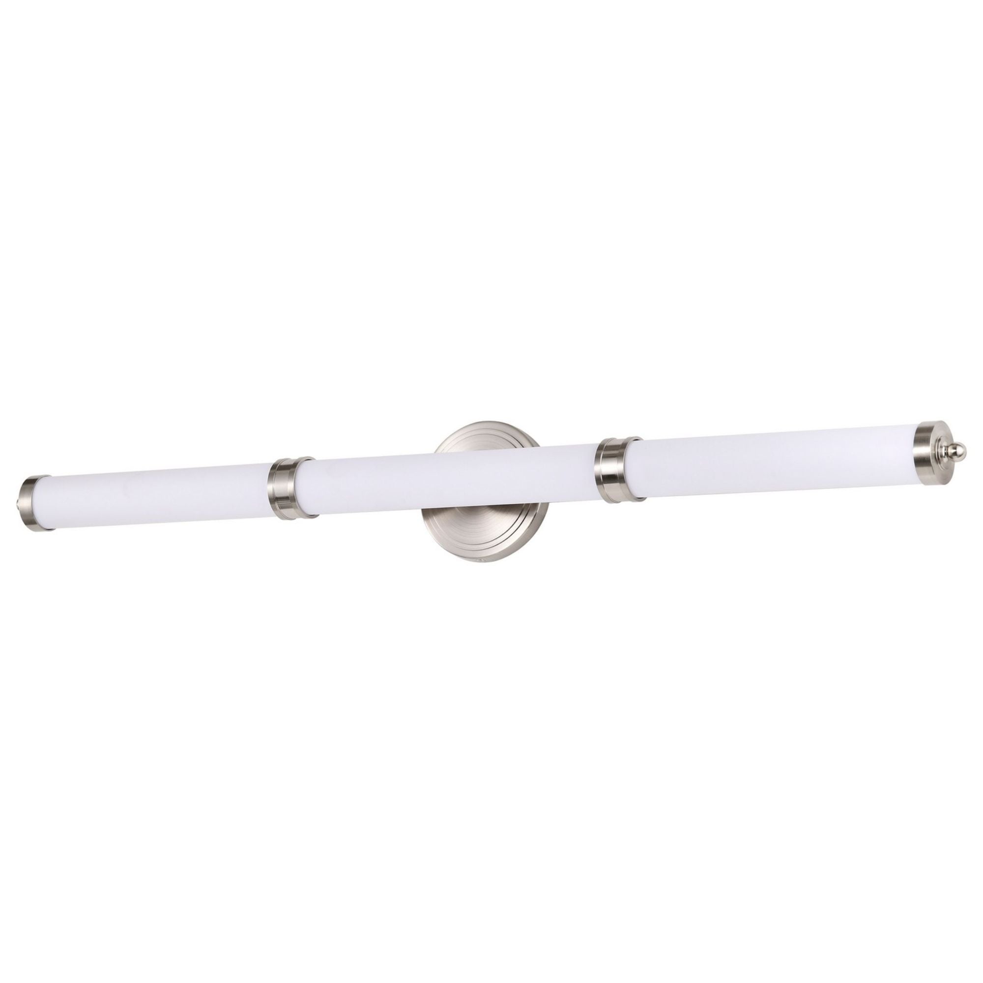 Kagen LED Bath Bar Brushed Nickel Finish, White Acrylic Lens - Bees Lighting