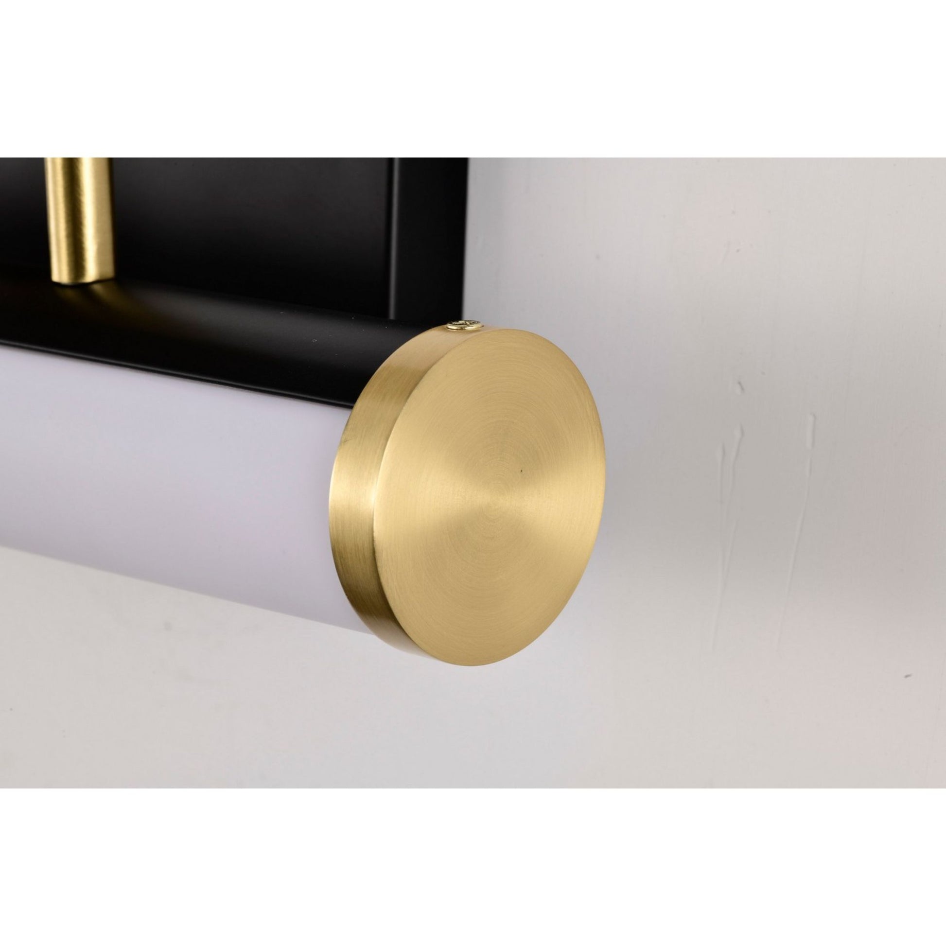 Solano 12" LED Bath Bar, Brass and Matte Black Finish - Bees Lighting