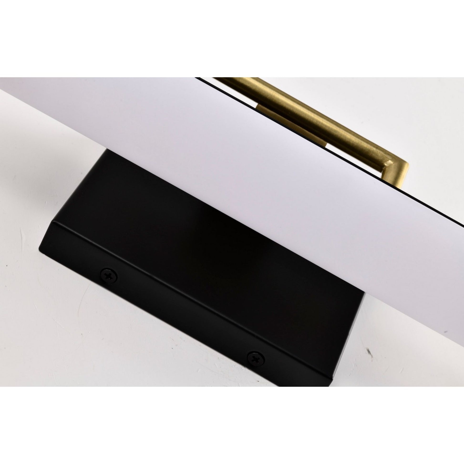Solano 12" LED Bath Bar, Brass and Matte Black Finish - Bees Lighting