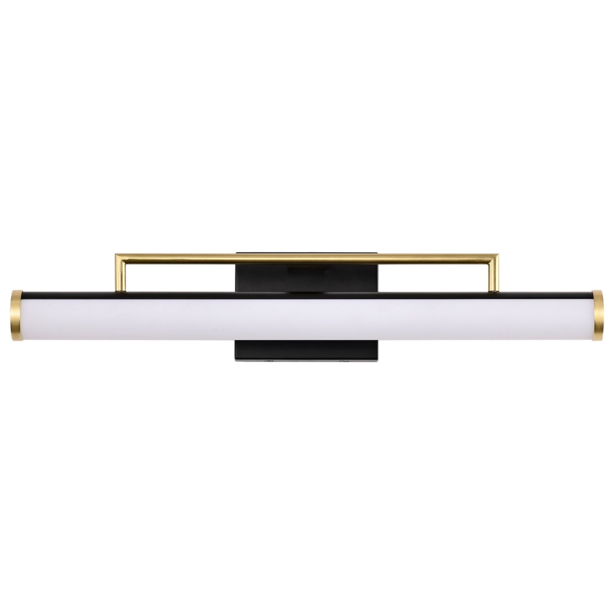 Solano 24" LED Bath Bar, Brass and Matte Black Finish - Bees Lighting