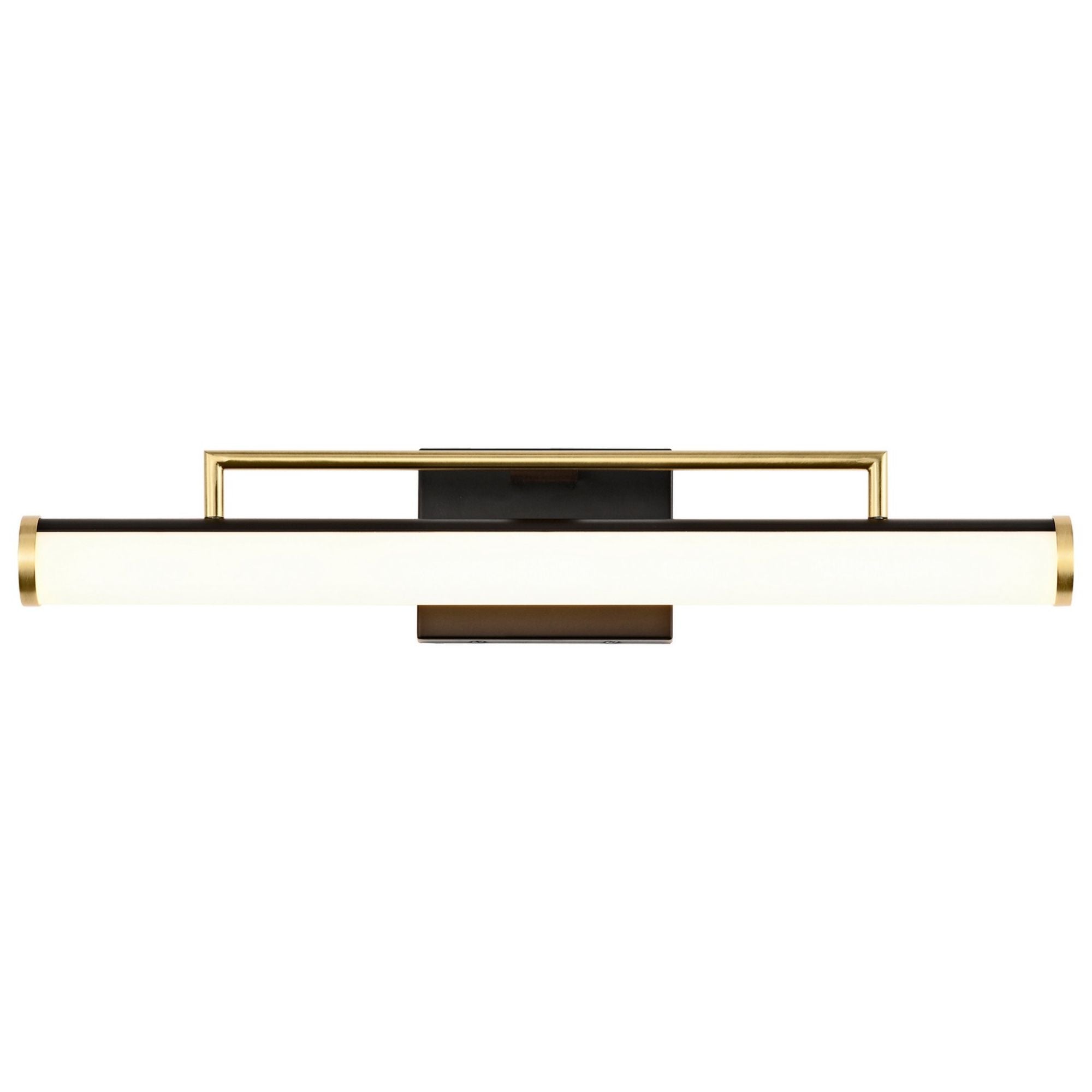 Solano 24" LED Bath Bar, Brass and Matte Black Finish - Bees Lighting