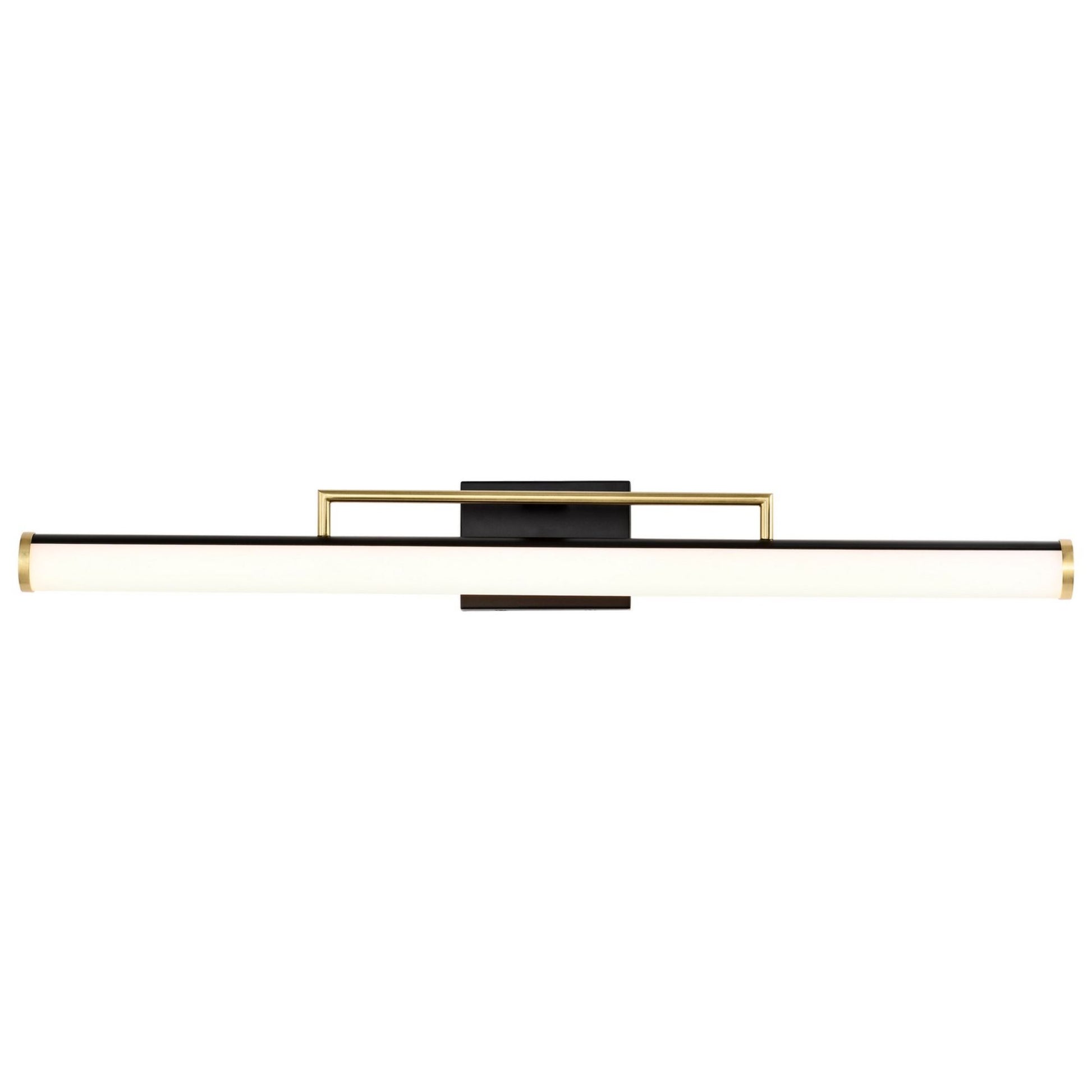Solano 36" LED Bath Bar, Brass and Matte Black Finish - Bees Lighting
